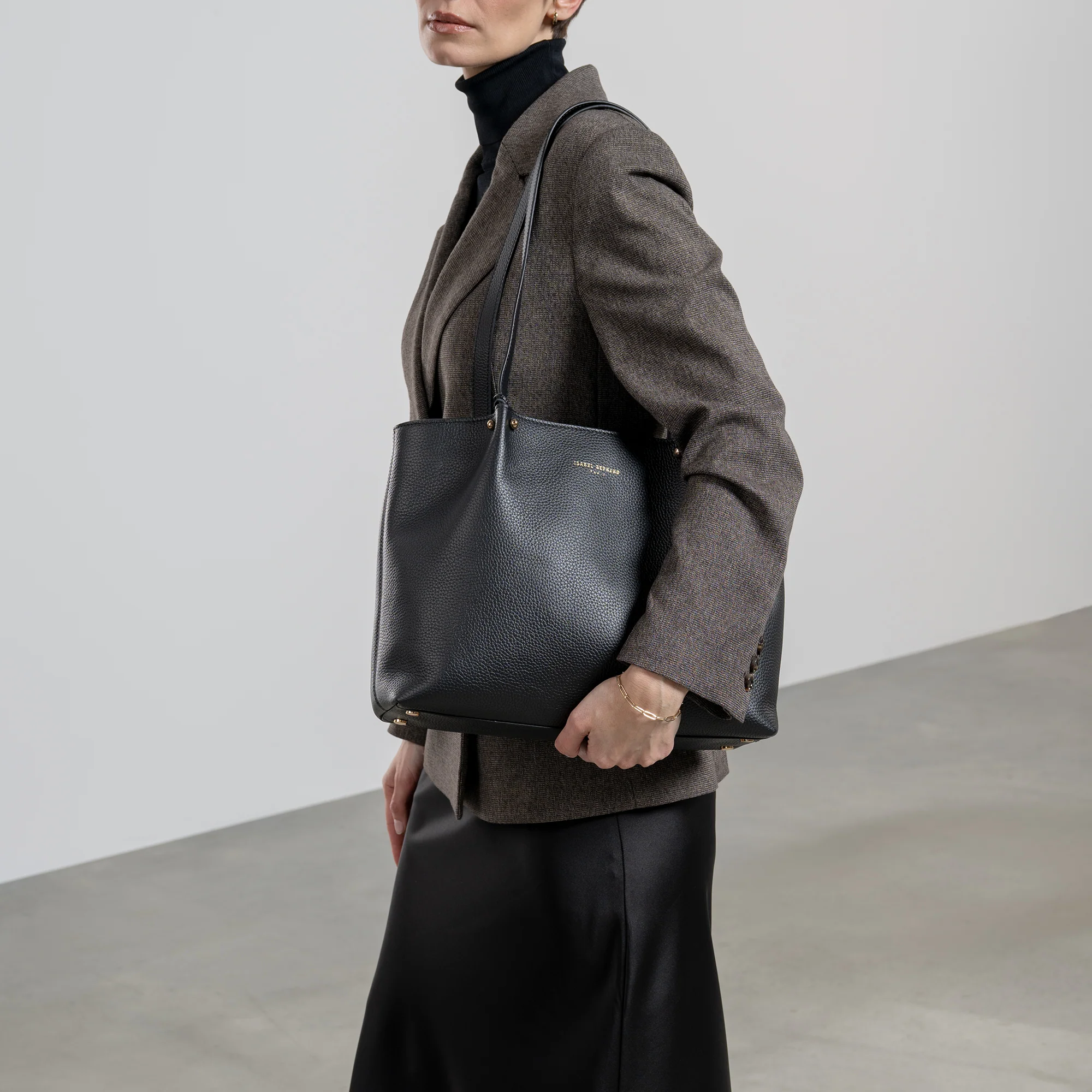 Honoré Nata black leather shopper calfskin leather - Image 2