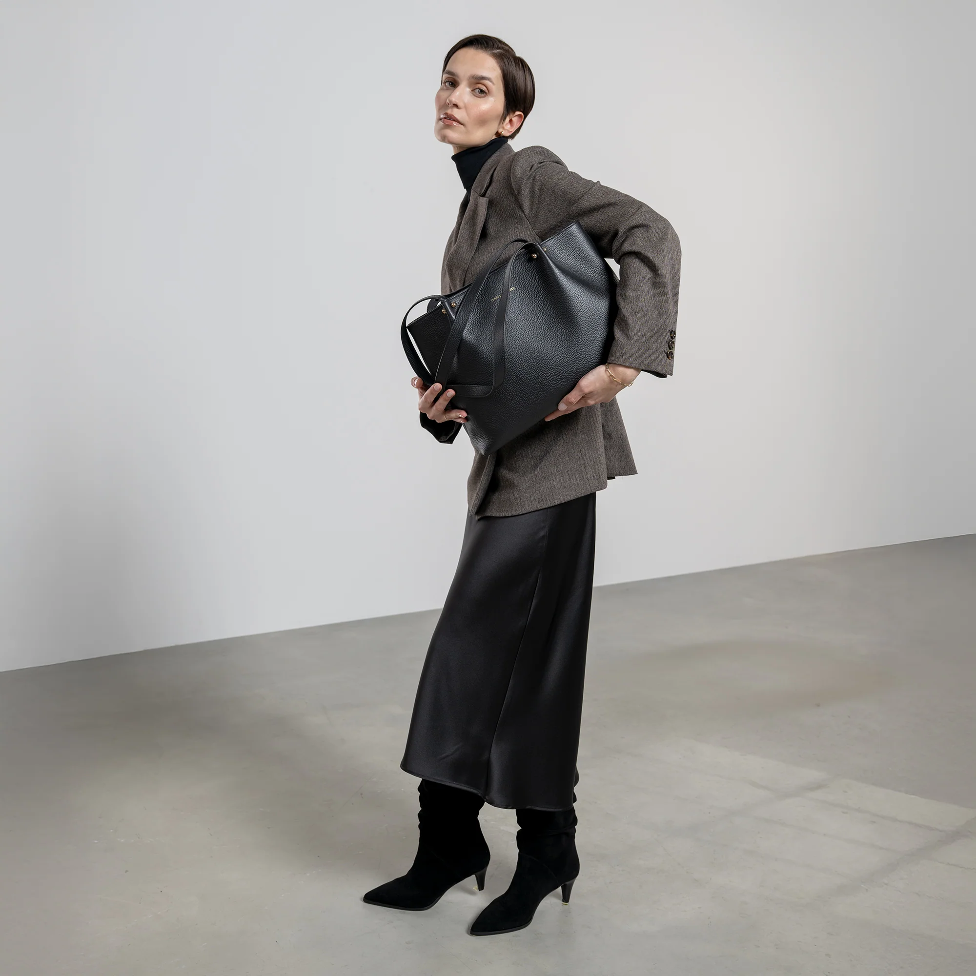 Honoré Nata black leather shopper calfskin leather - Image 3