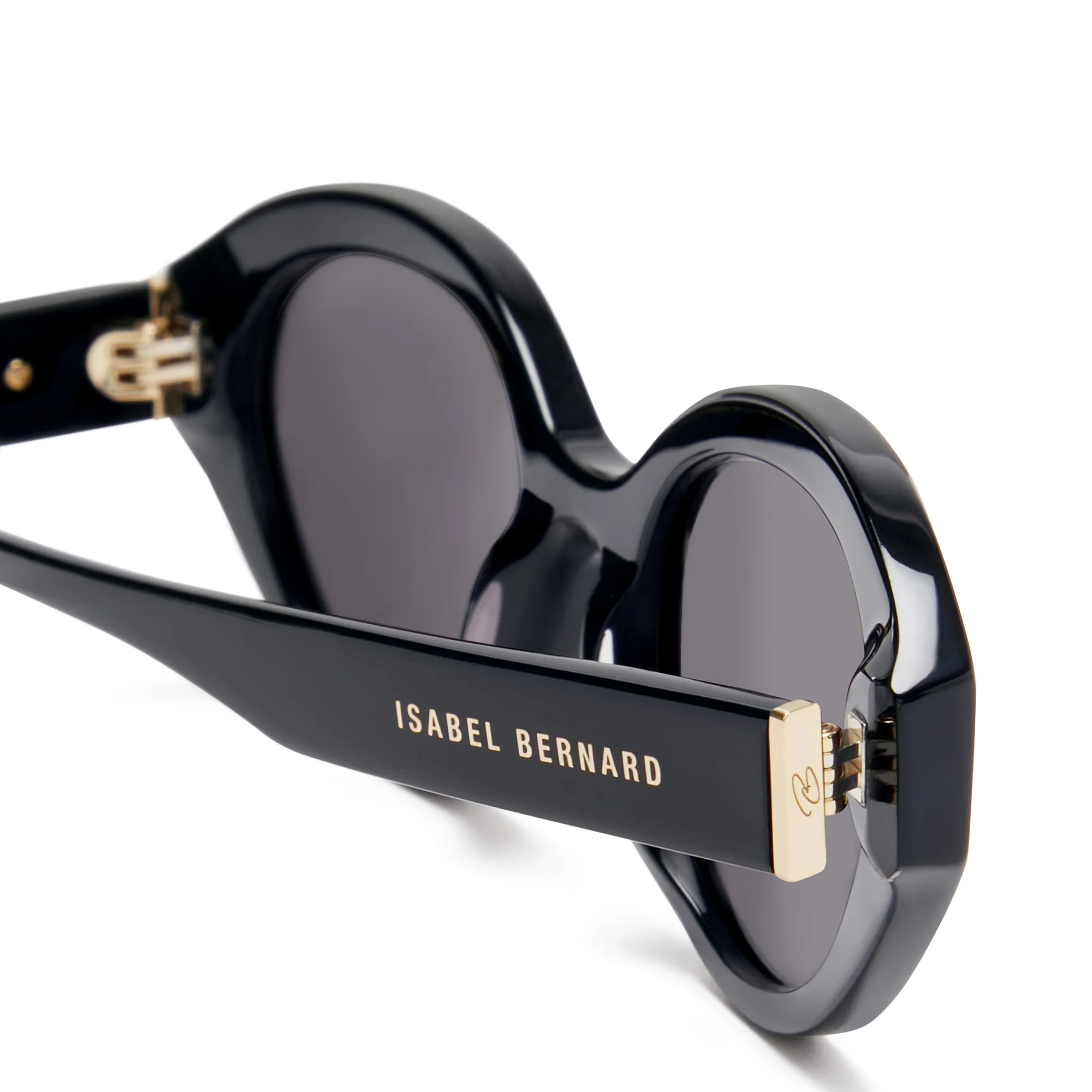 La Villette Rosaire black oval sunglasses with black lenses - Image 7