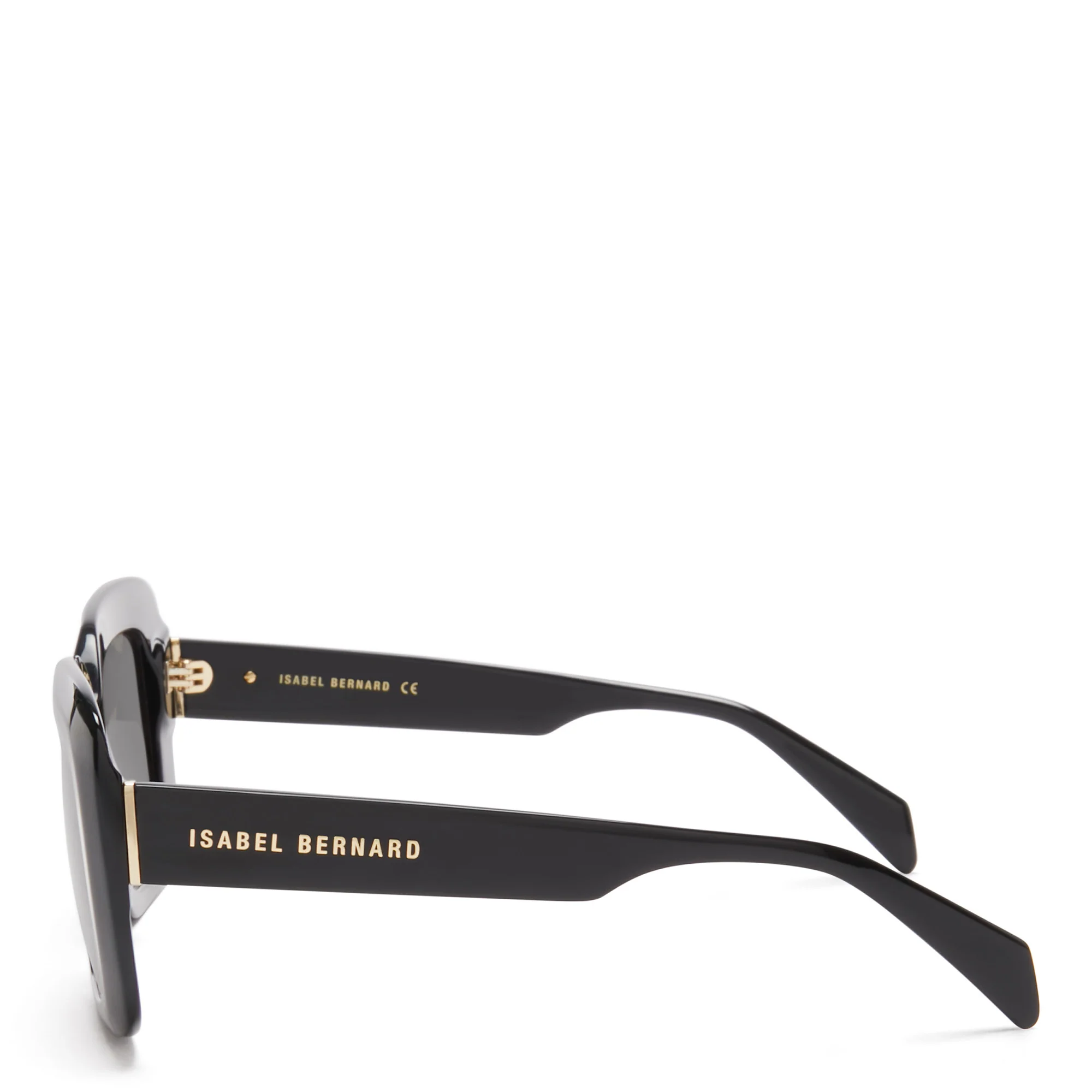 La Villette Rive black square sunglasses with black lenses - Image 5