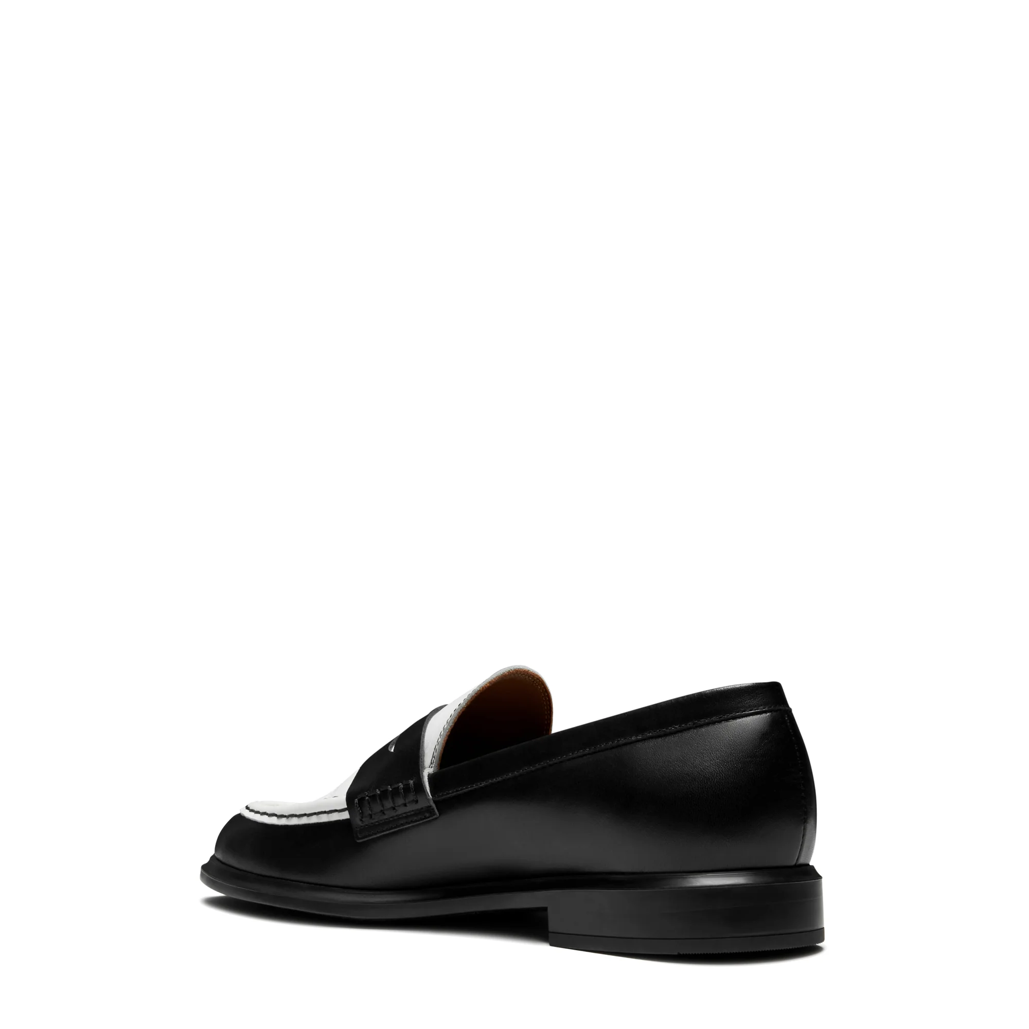 Vendôme Blandine black and white calfskin leather loafers - Image 5