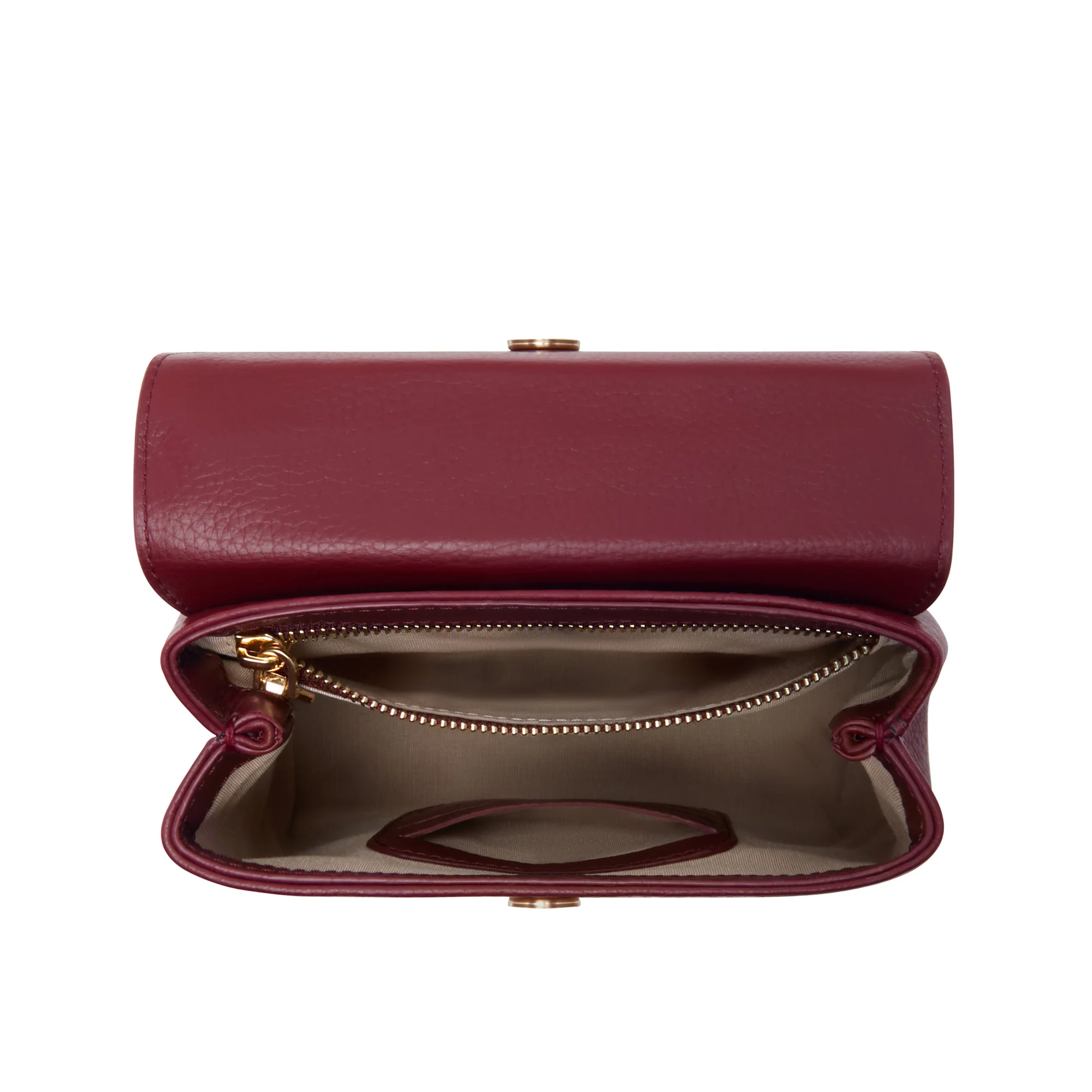 Femme Forte Heline bordeaux red calfskin leather handbag - Image 7