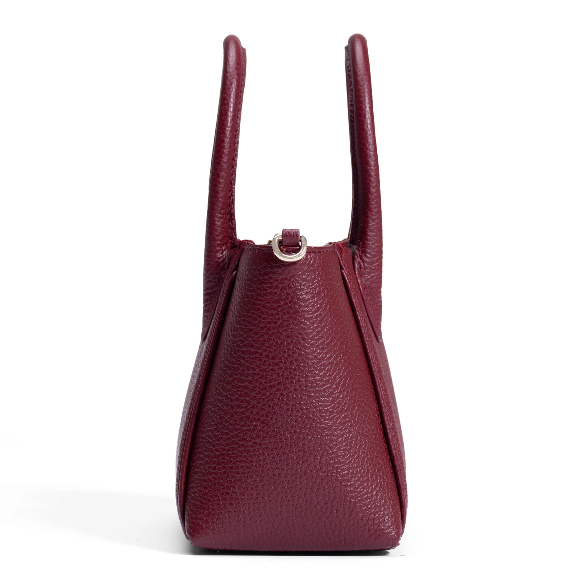 Honoré Cloe Mini bordeaux red calfskin leather handbag - Image 4