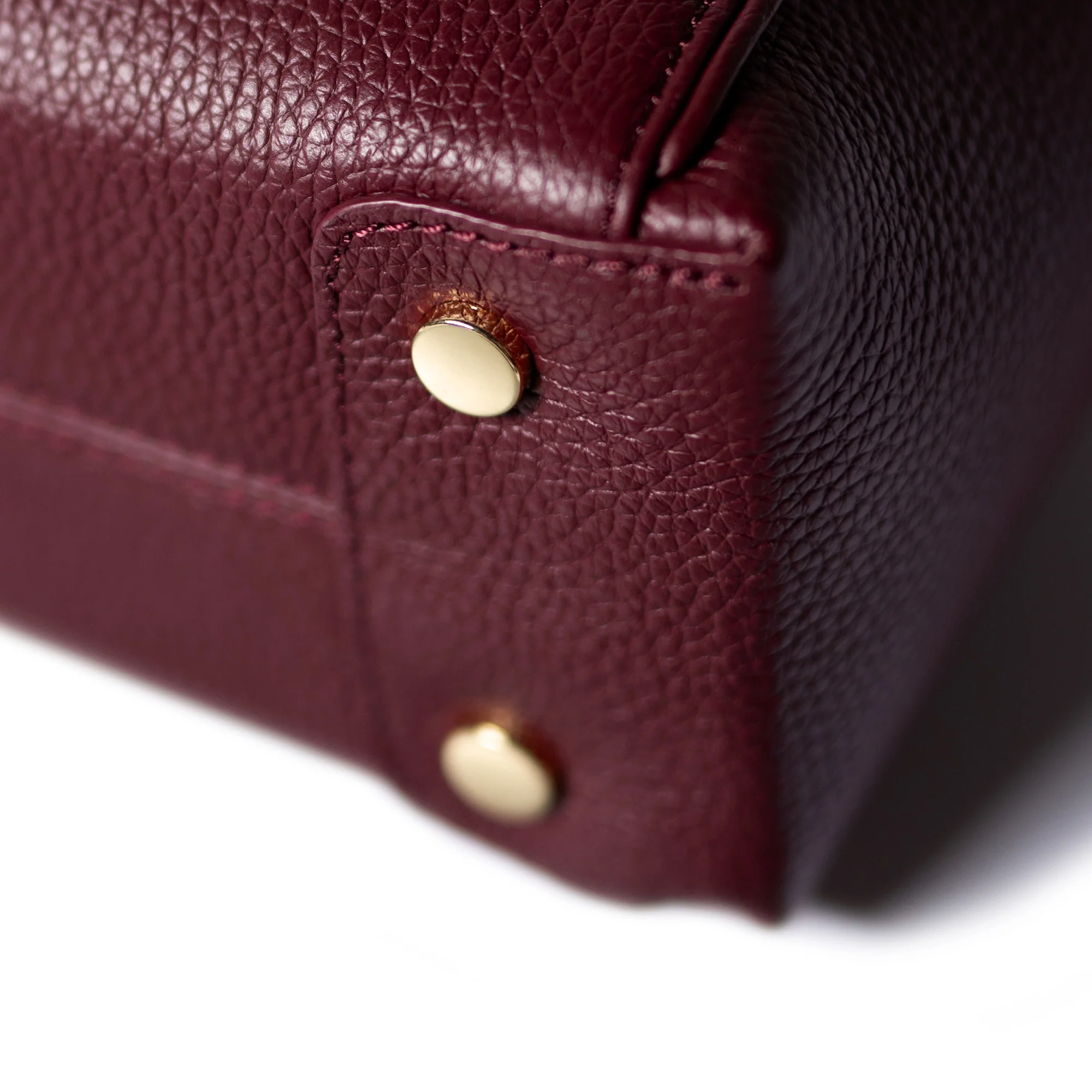 Honoré Cloe Mini bordeaux red calfskin leather handbag - Image 7