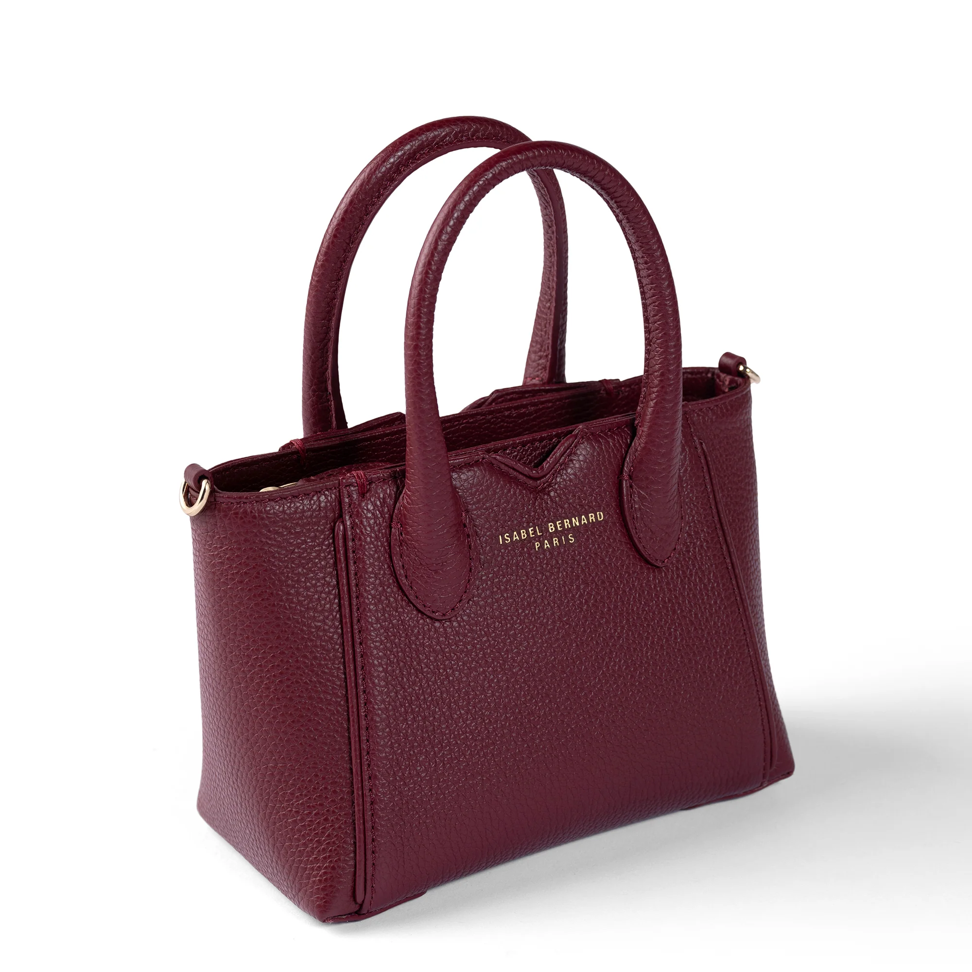 Honoré Cloe Mini bordeaux red calfskin leather handbag - Image 8
