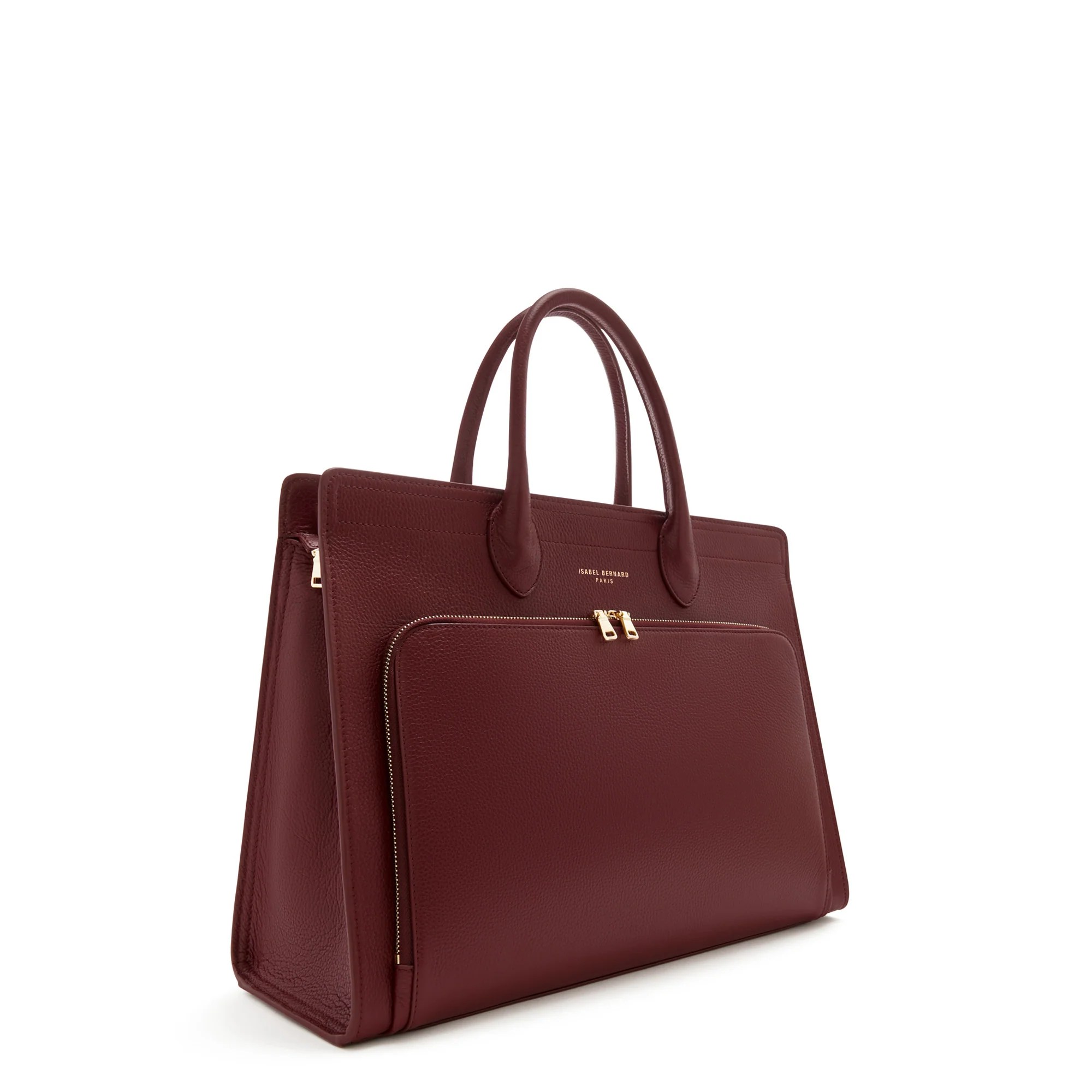 Honoré Nadine bordeaux red calfskin leather handbag with 16.4 inch laptop pocket - Image 3