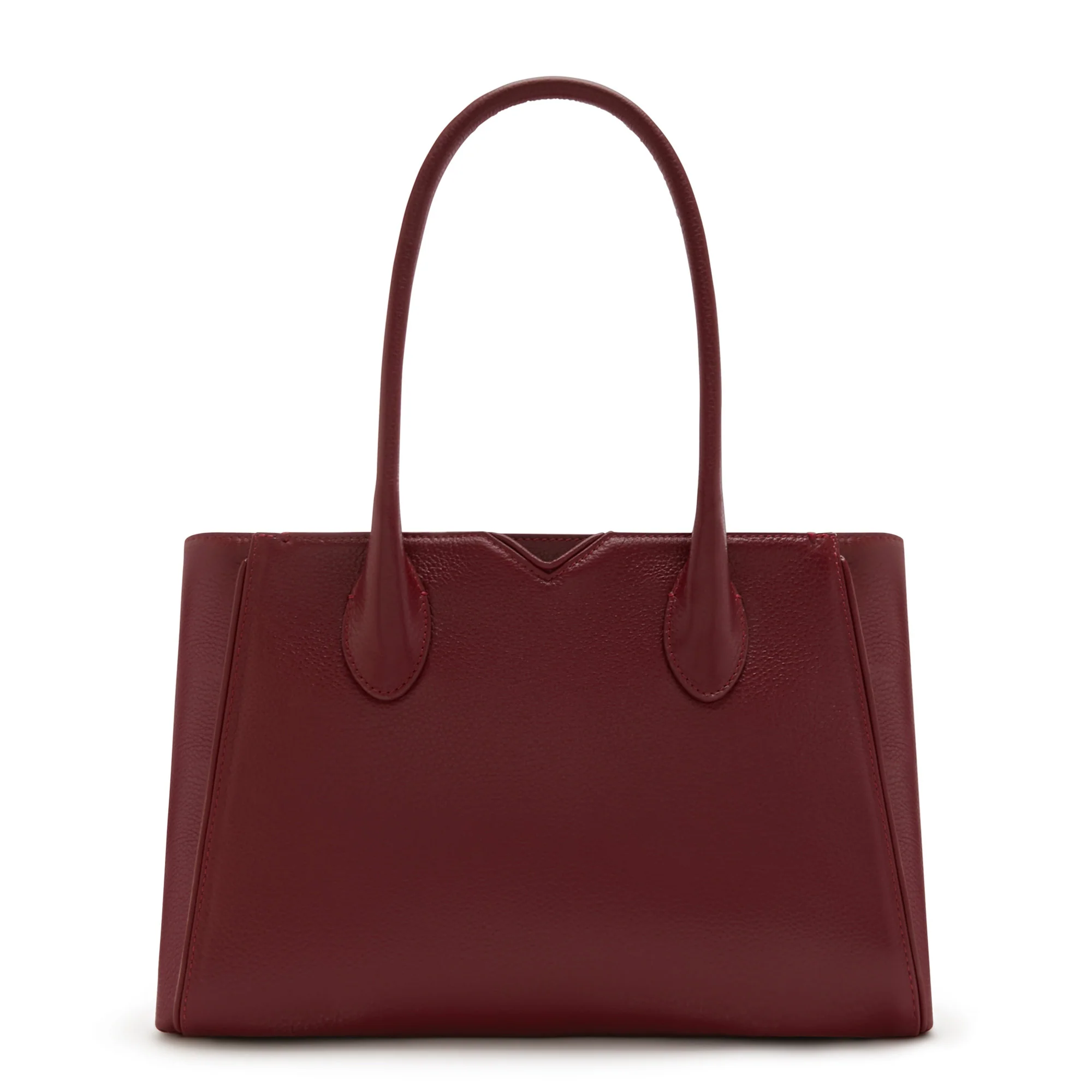 Honoré Cloe Midi bordeaux red calfskin leather handbag - Image 6