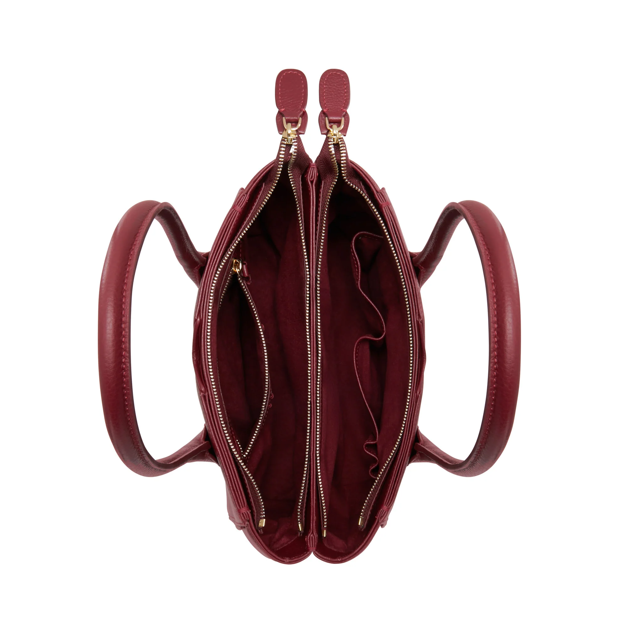Honoré Cloe Midi bordeaux red calfskin leather handbag - Image 7