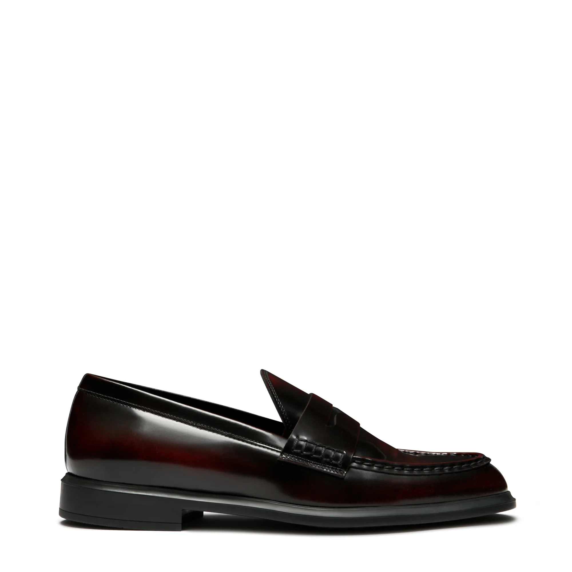 Vendôme Blandine bordeaux red spazzolato leather loafers