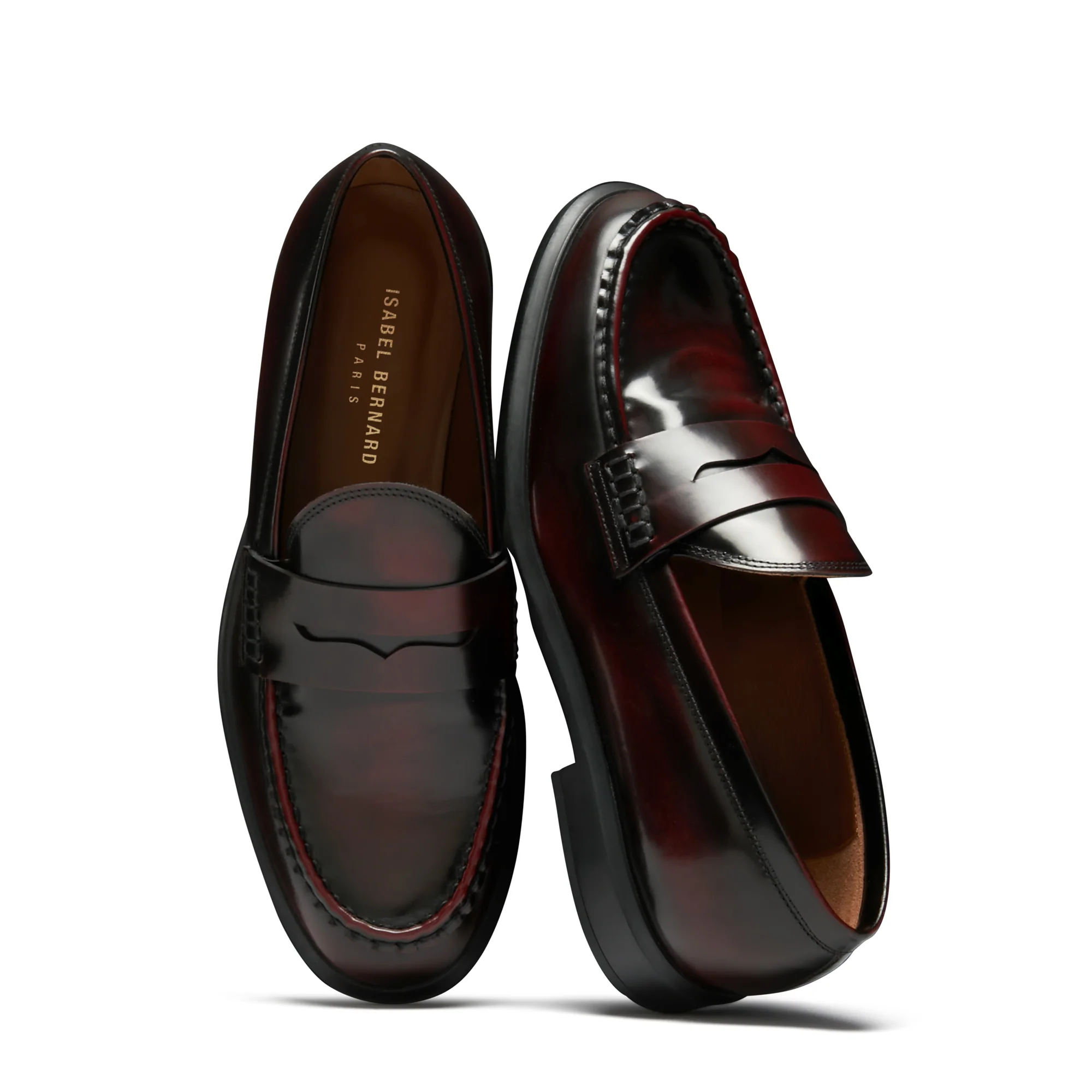 Vendôme Blandine bordeaux red spazzolato leather loafers - Image 8