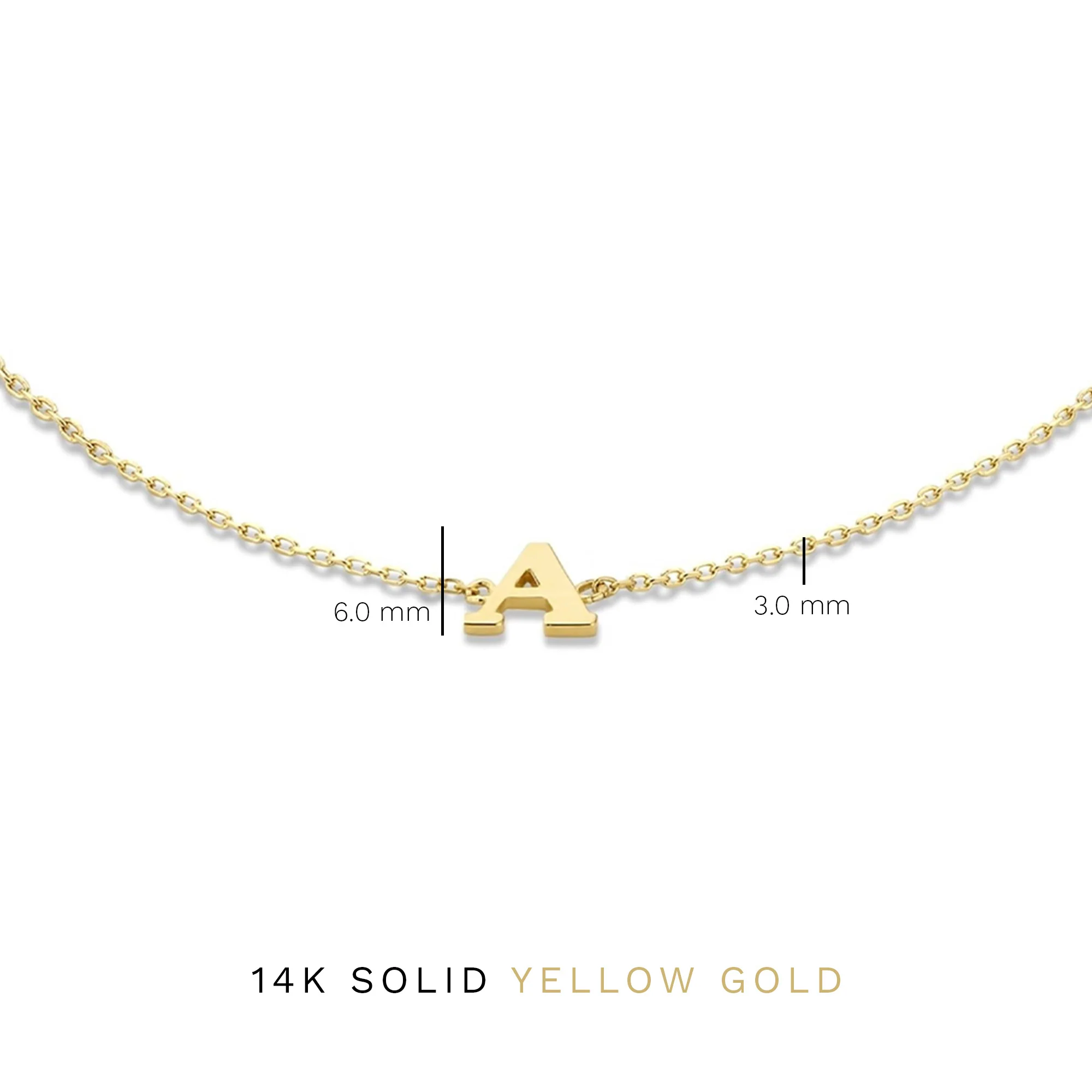 Le Marais Rachel 14 karat gold initial bracelet with letter - Image 6
