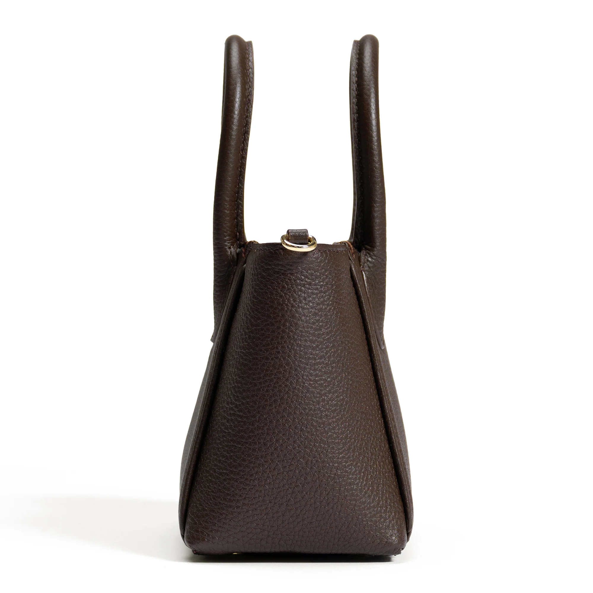 Honoré Cloe Mini brown calfskin leather handbag - Image 4