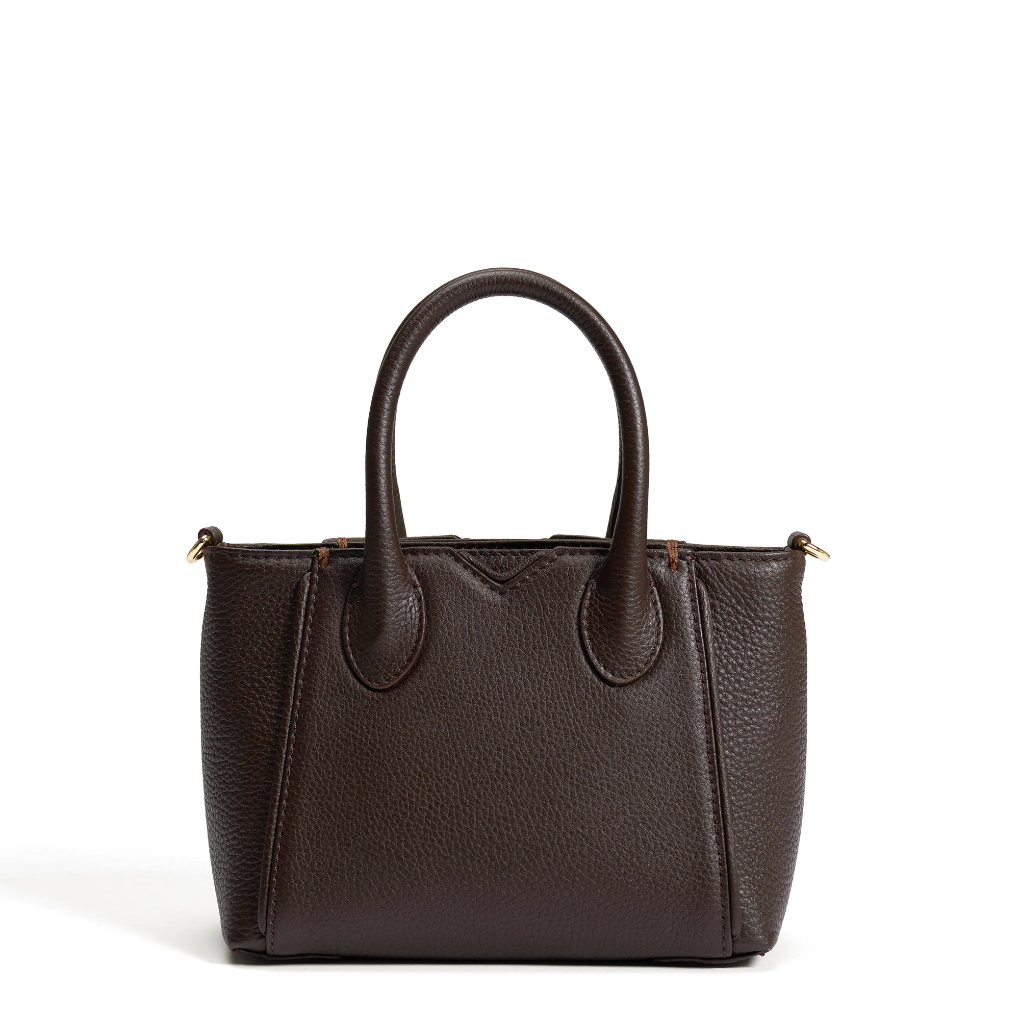 Honoré Cloe Mini brown calfskin leather handbag - Image 5