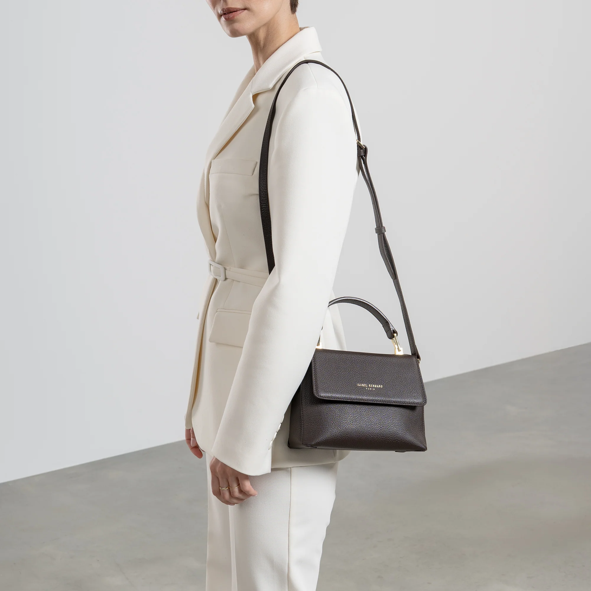 Femme Forte Heline brown calfskin leather handbag - Image 3