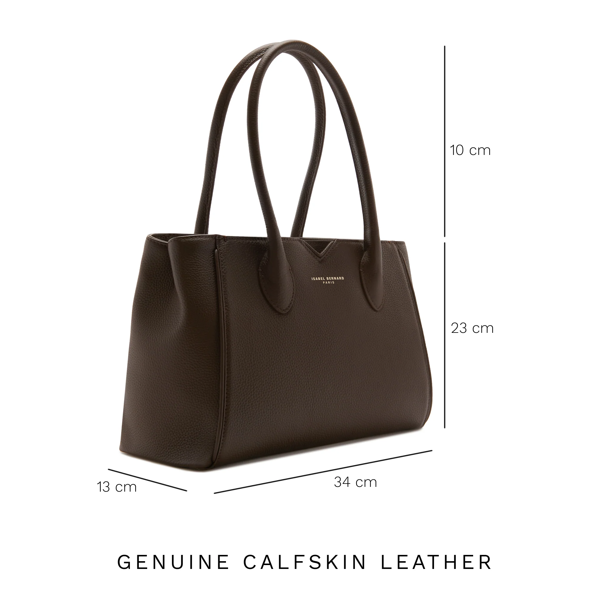 Honoré Cloe Midi brown calfskin leather handbag - Image 7