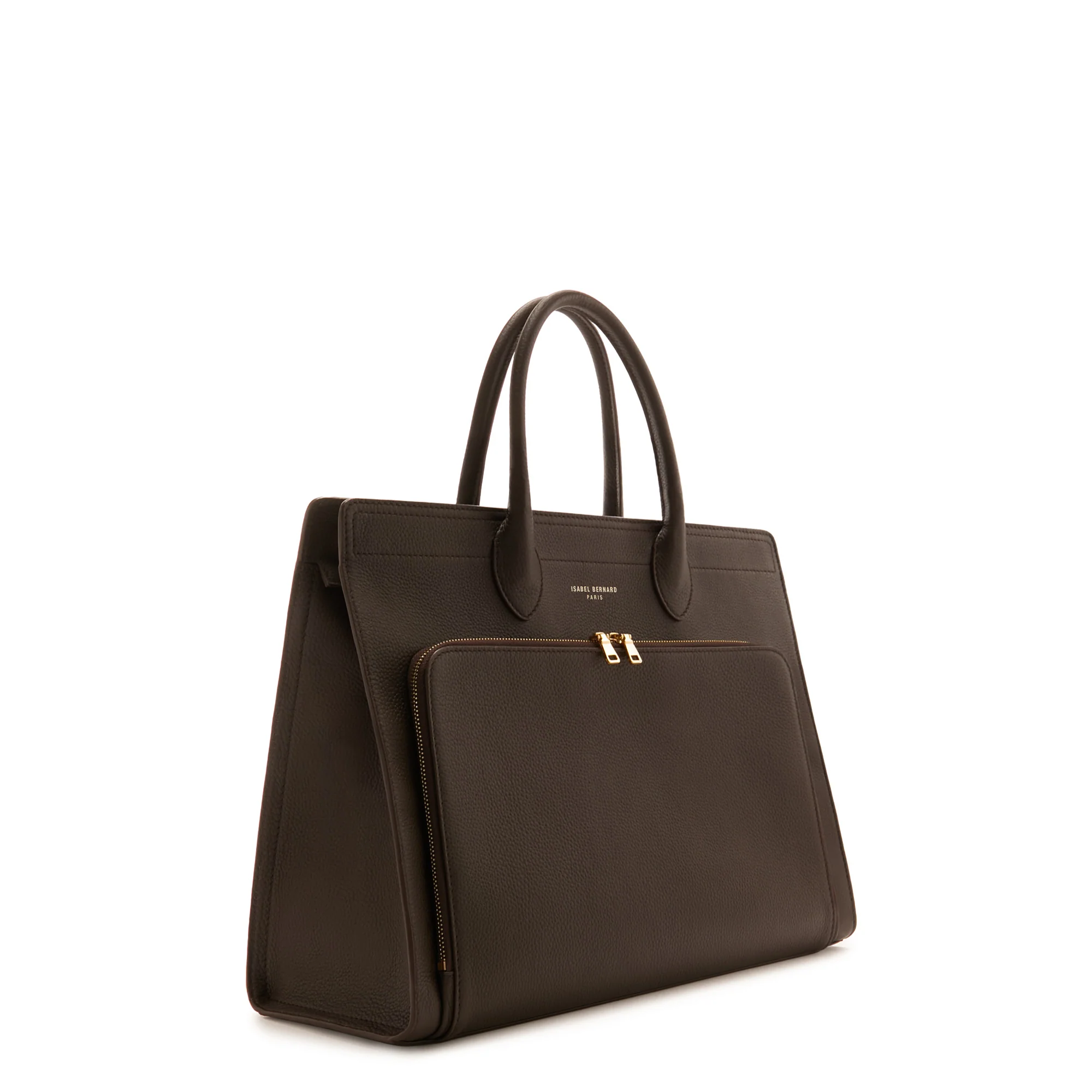 Honoré Nadine brown calfskin leather handbag with 16.4 inch laptop pocket - Image 5