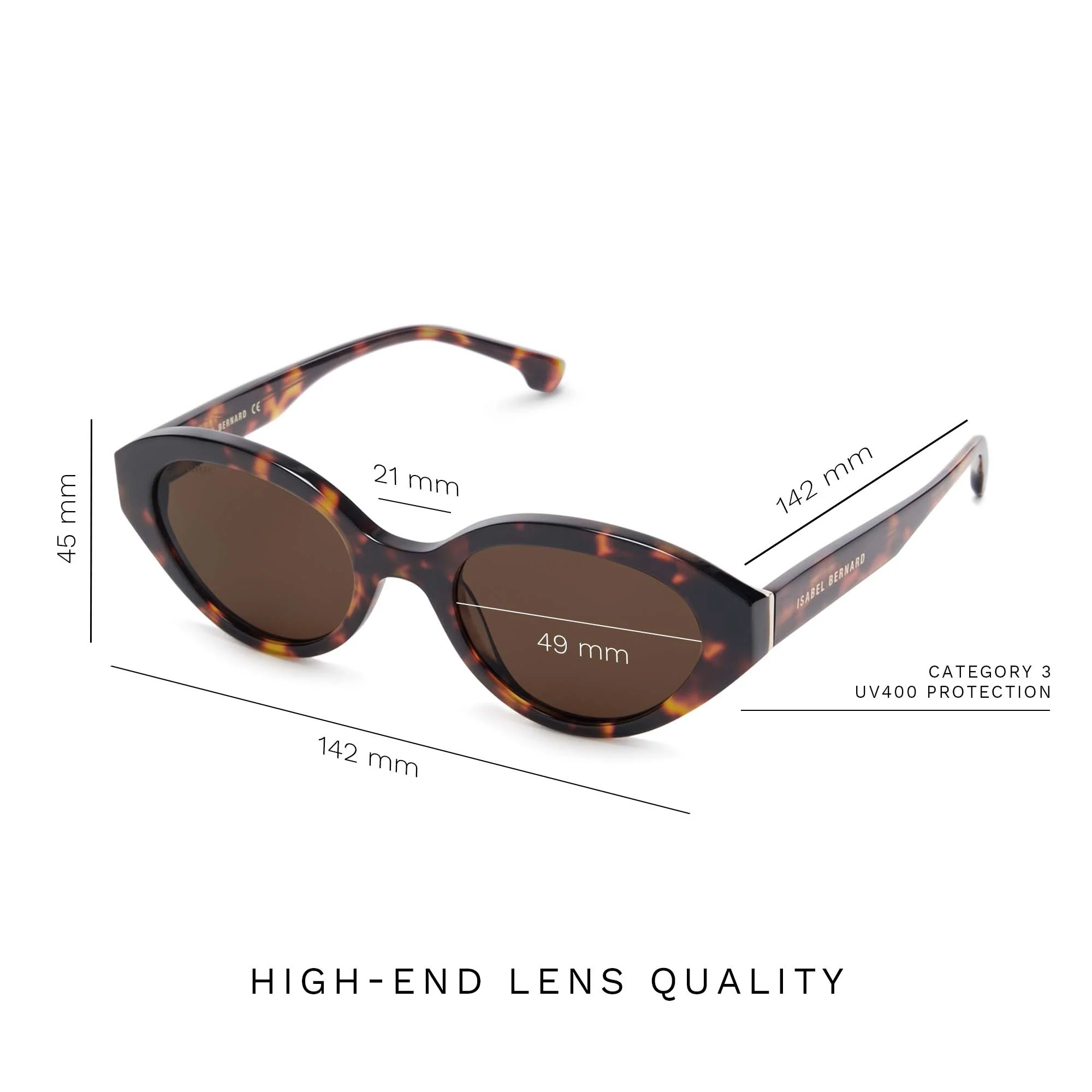 La Villette Rosaire brown tortoise oval sunglasses with brown lenses - Image 8