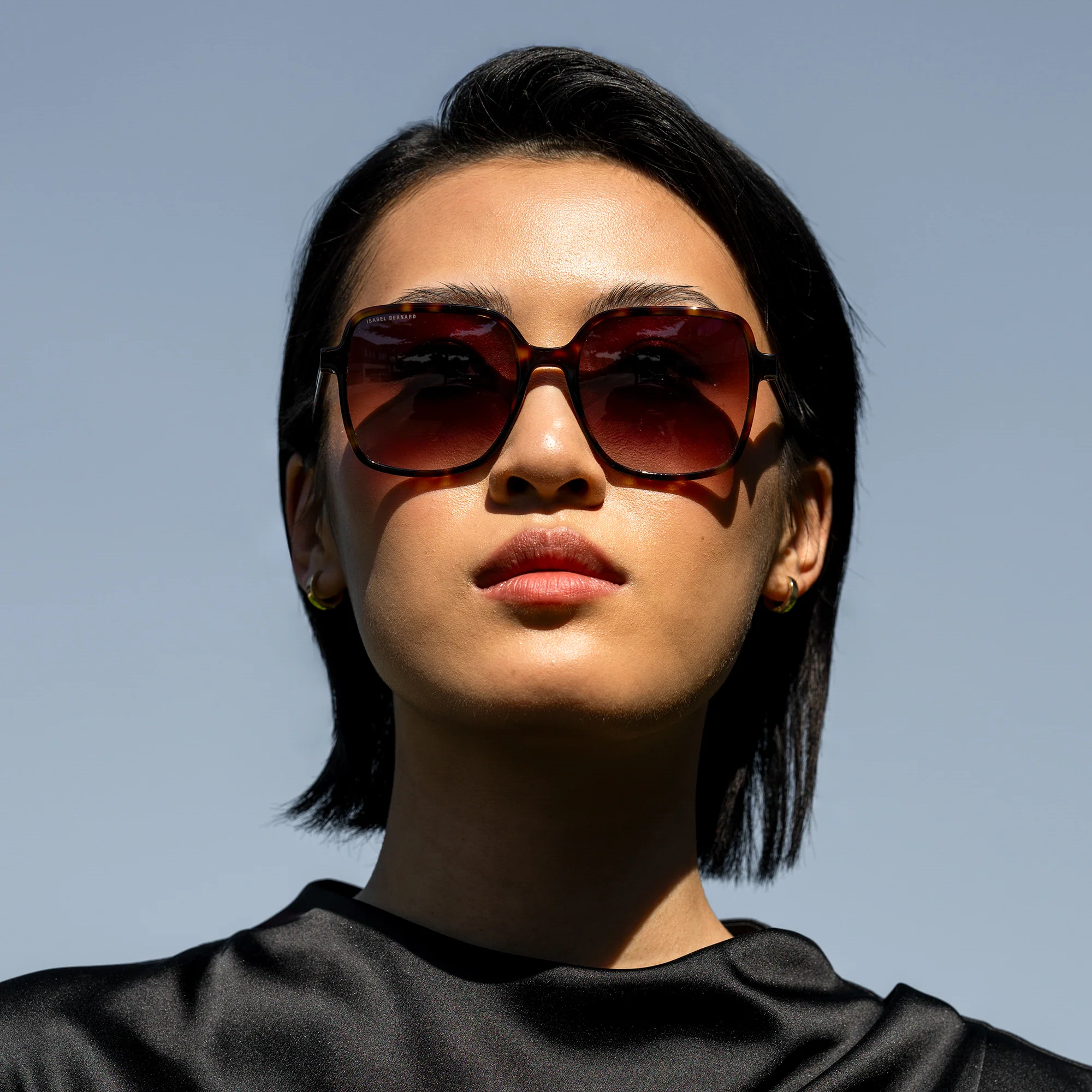 La Villette Rene brown tortoise square sunglasses with brown lenses - Image 3