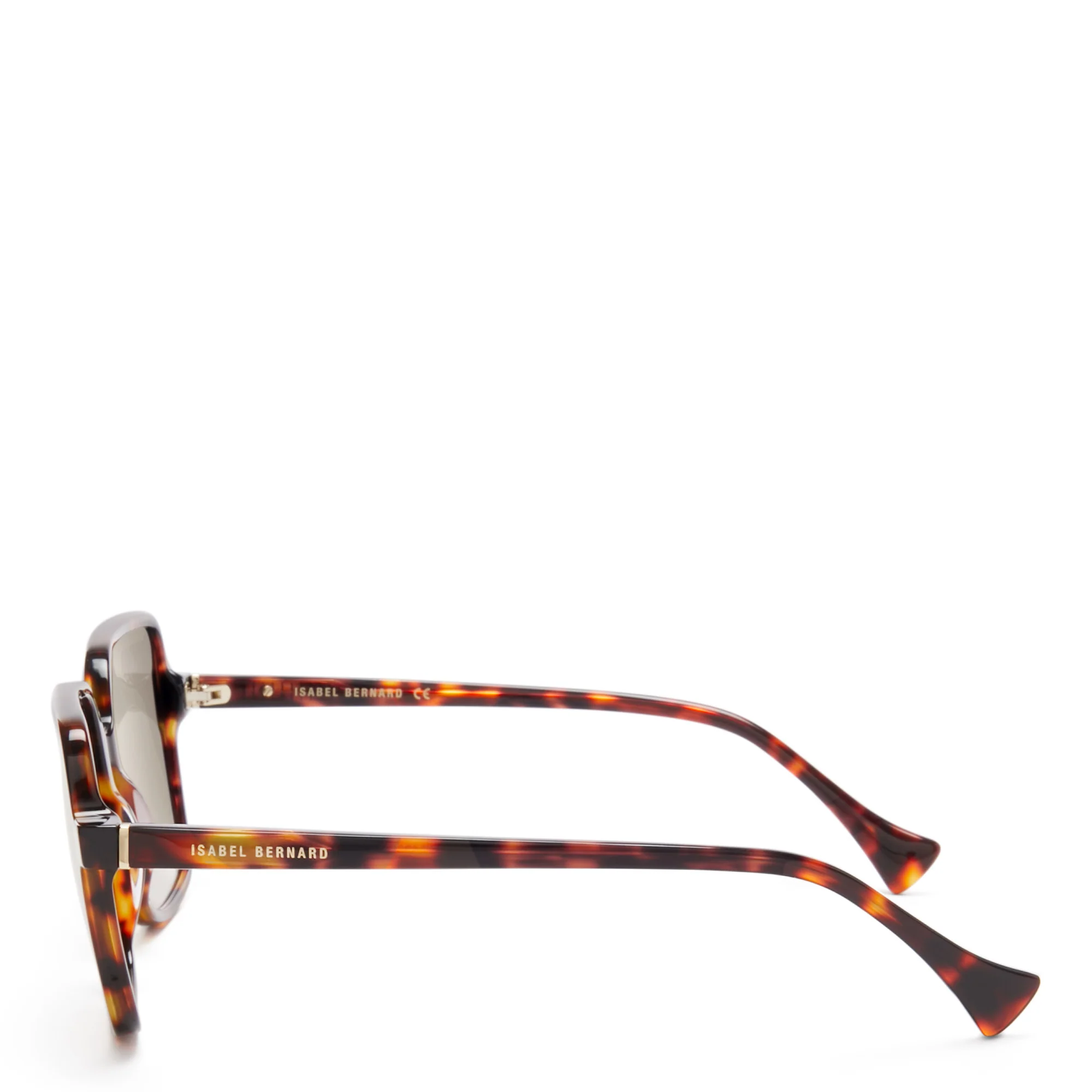 La Villette Rene brown tortoise square sunglasses with brown lenses - Image 5