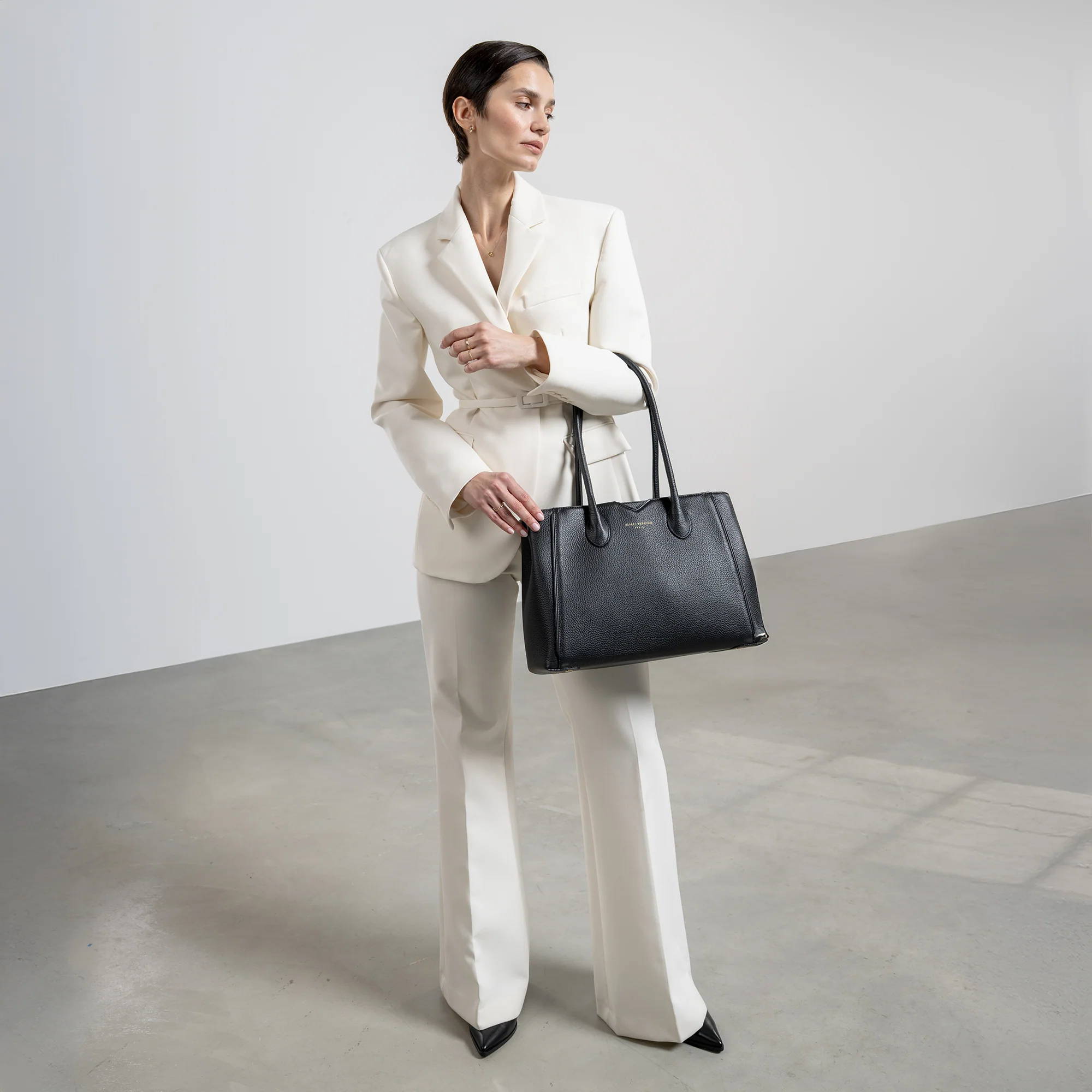 Honoré Cloe black calfskin leather handbag - Image 3