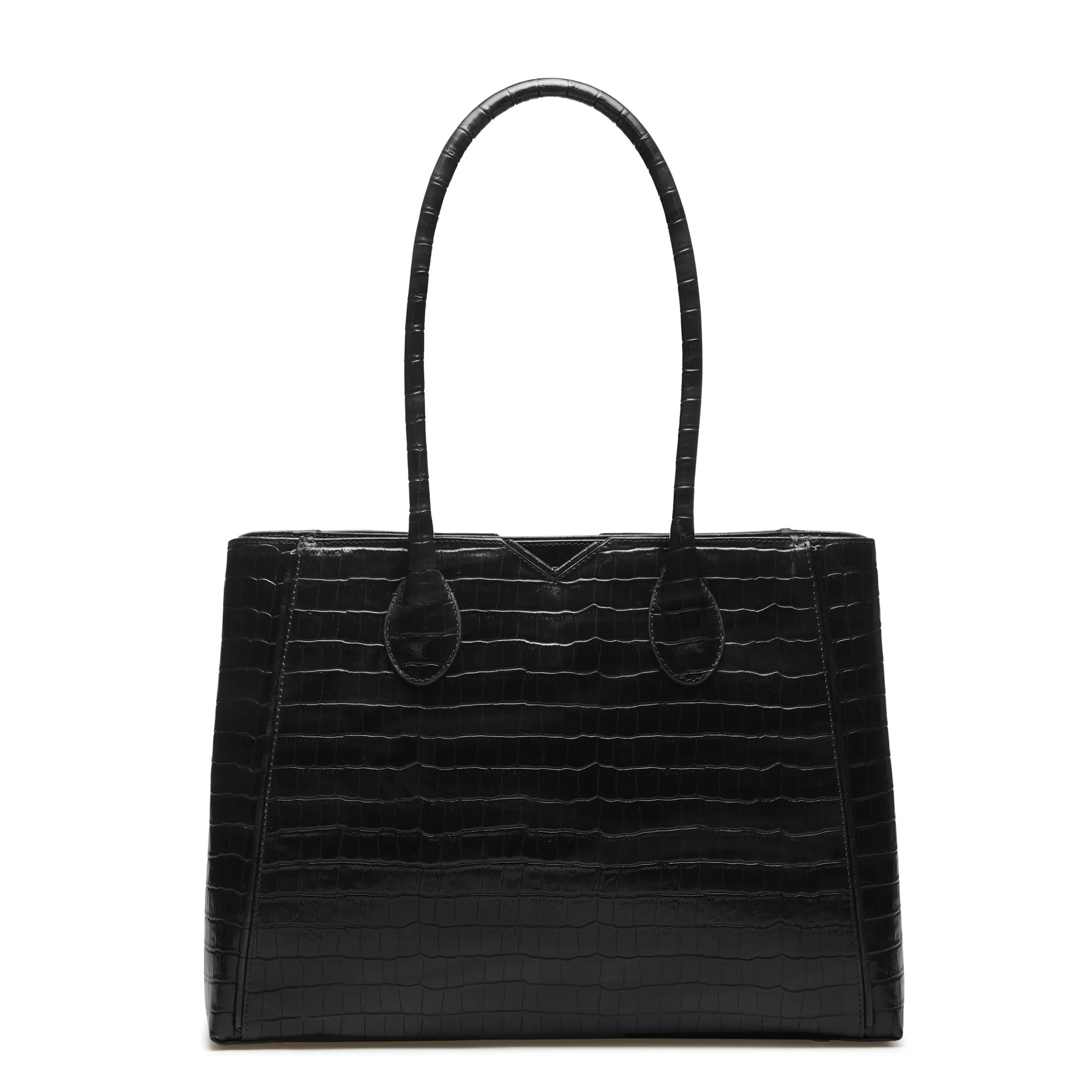 Honoré Cloe croco black calfskin leather handbag - Image 5