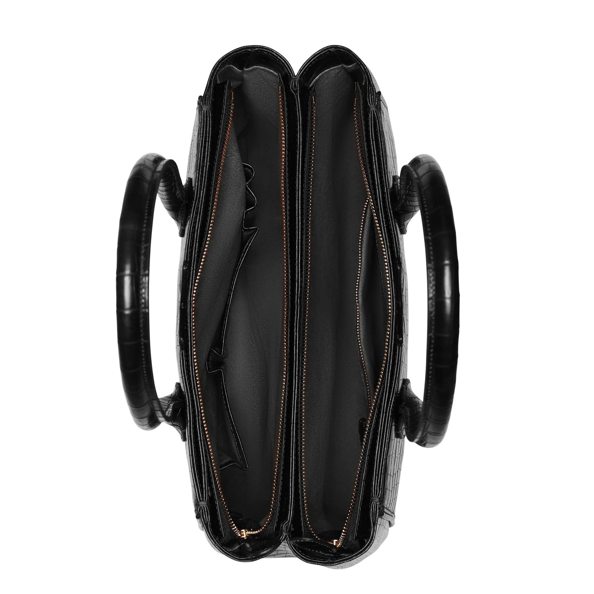 Honoré Cloe croco black calfskin leather handbag - Image 6