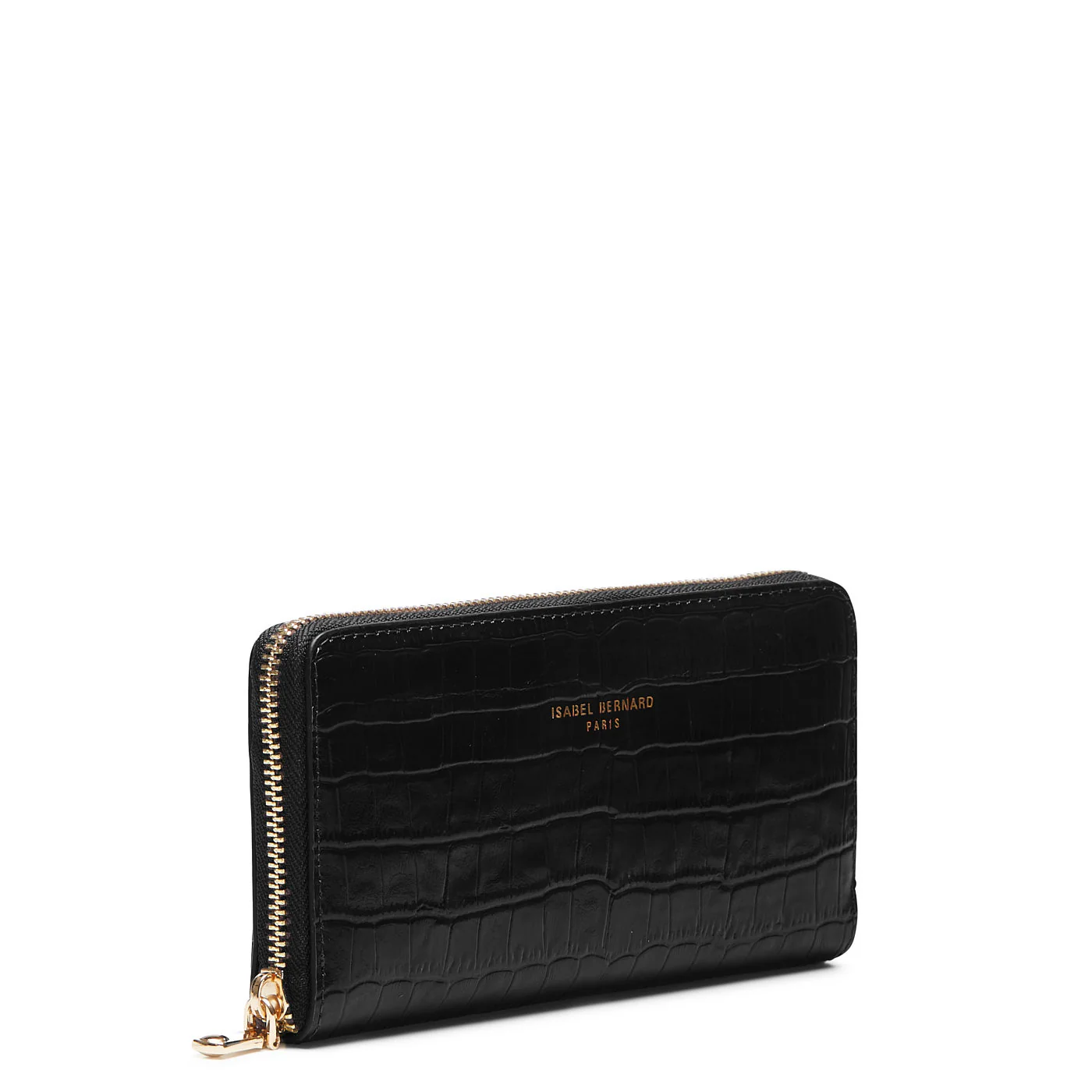 Honoré Léa croco black calfskin leather zipper wallet - Image 5