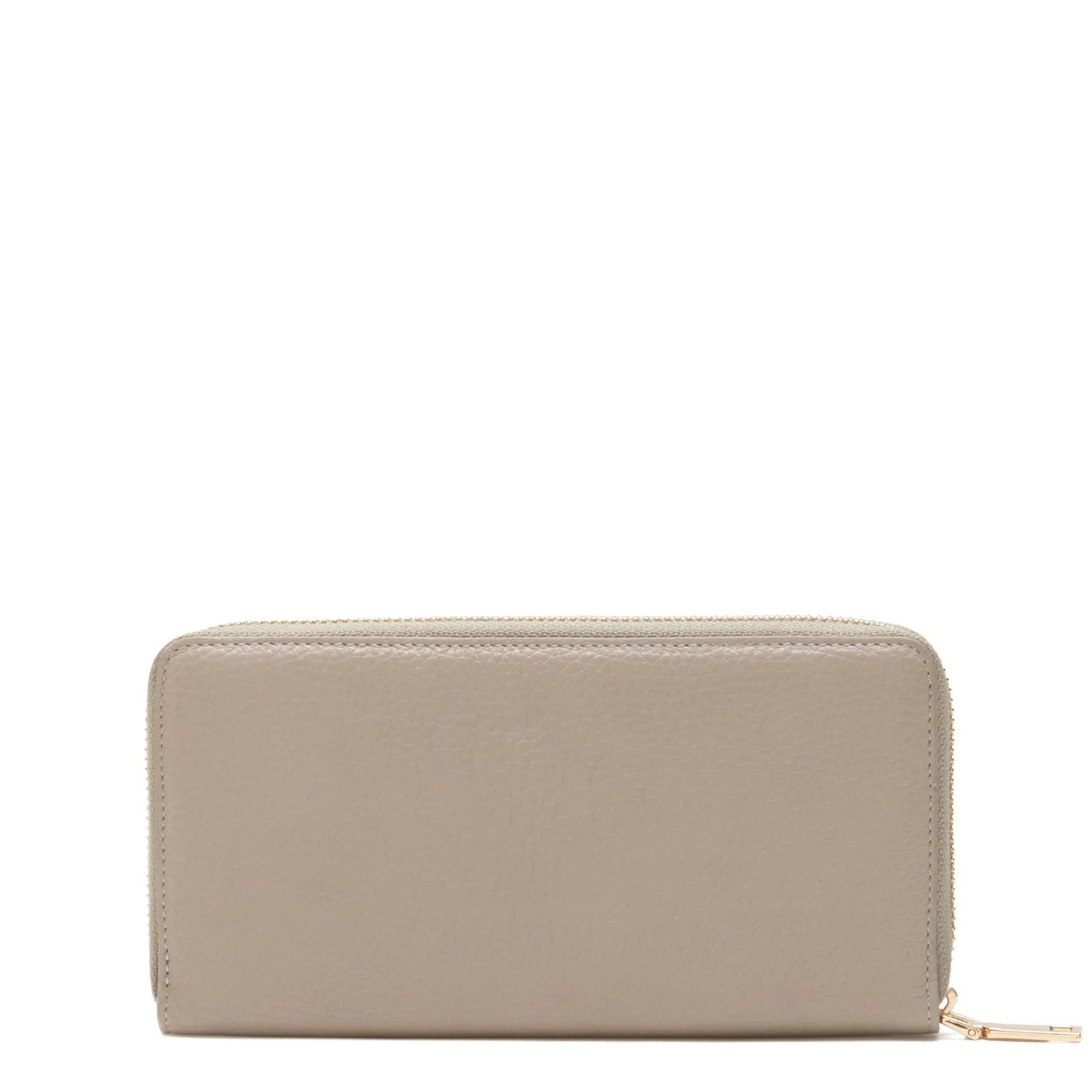 Honoré Léa taupe calfskin leather zipper wallet - Image 4