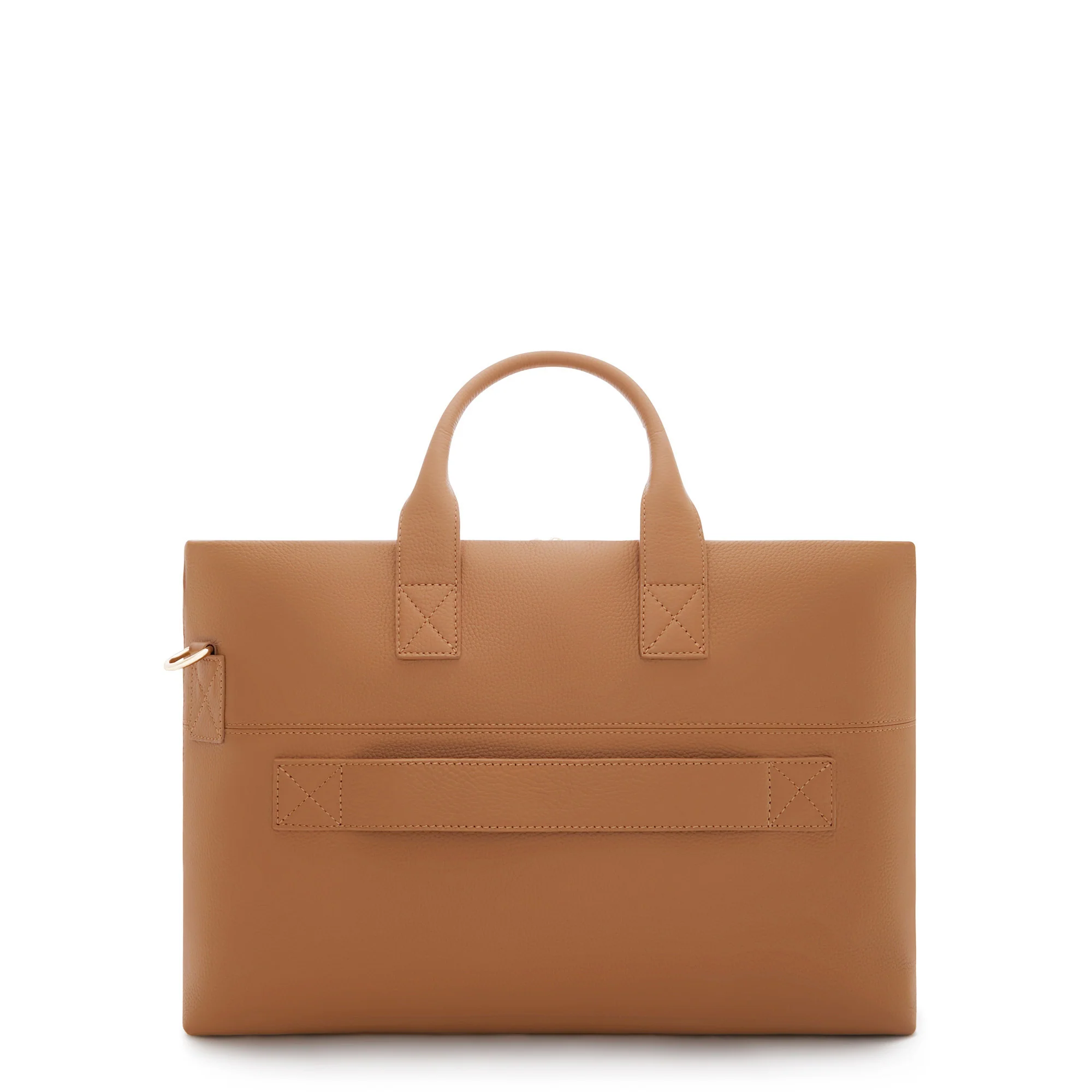 Honoré Anique camel calfskin leather handbag with 16.4 inch laptop pocket - Image 4