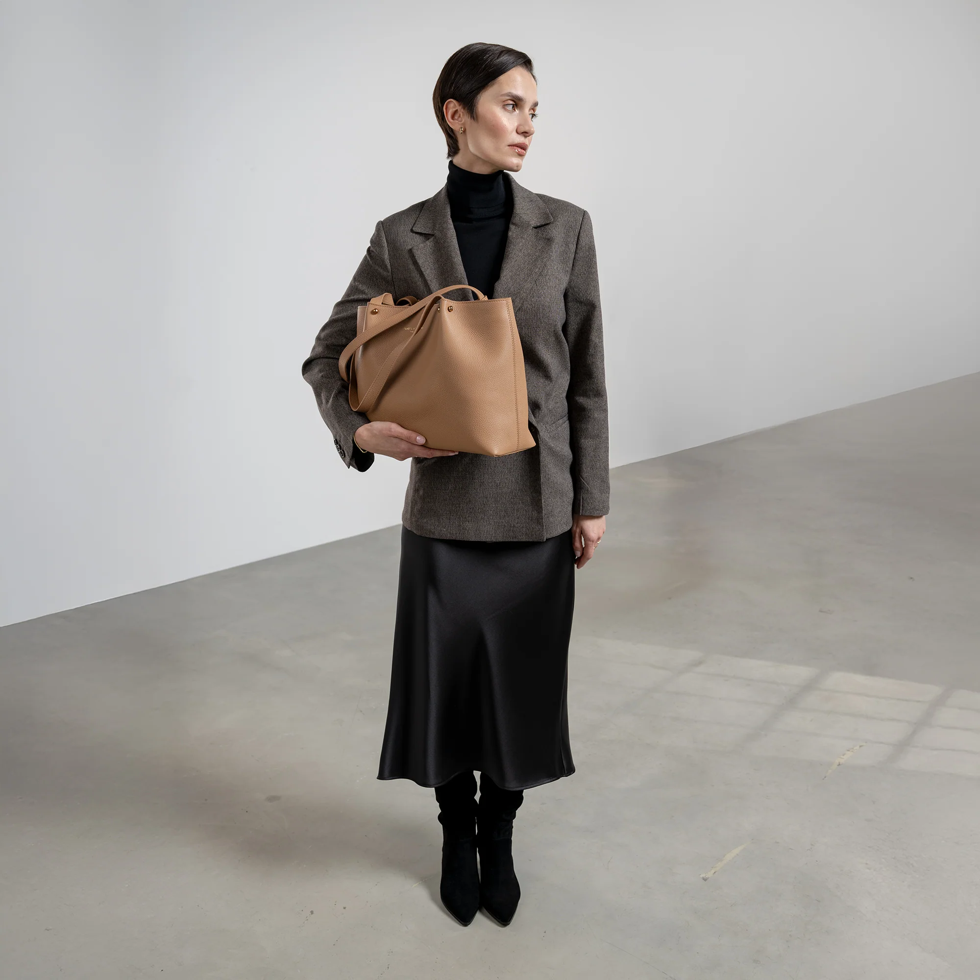 Honoré Nata camel leather shopper calfskin leather - Image 3