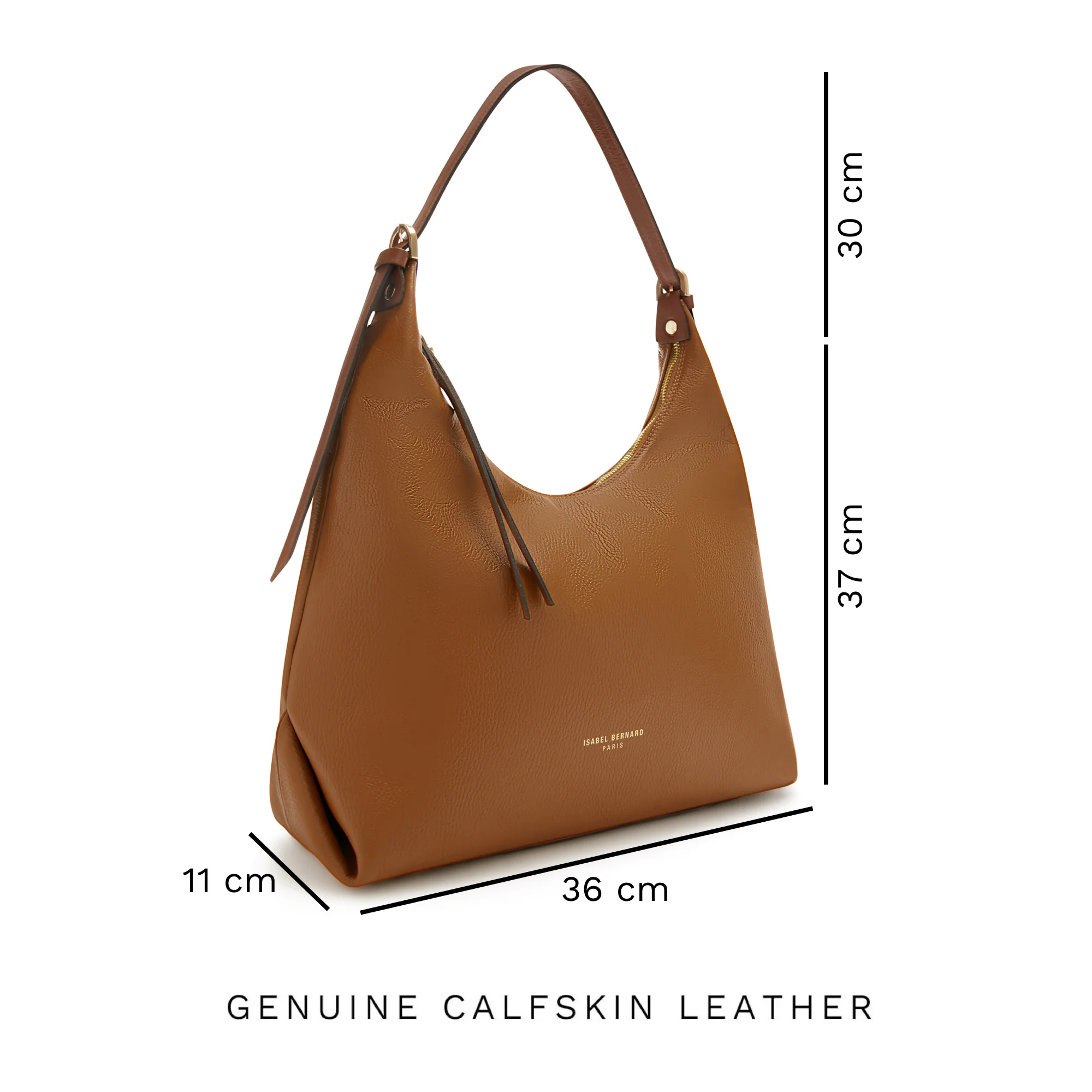 Honoré Muriel cognac calfskin leather shoulder bag - Image 8