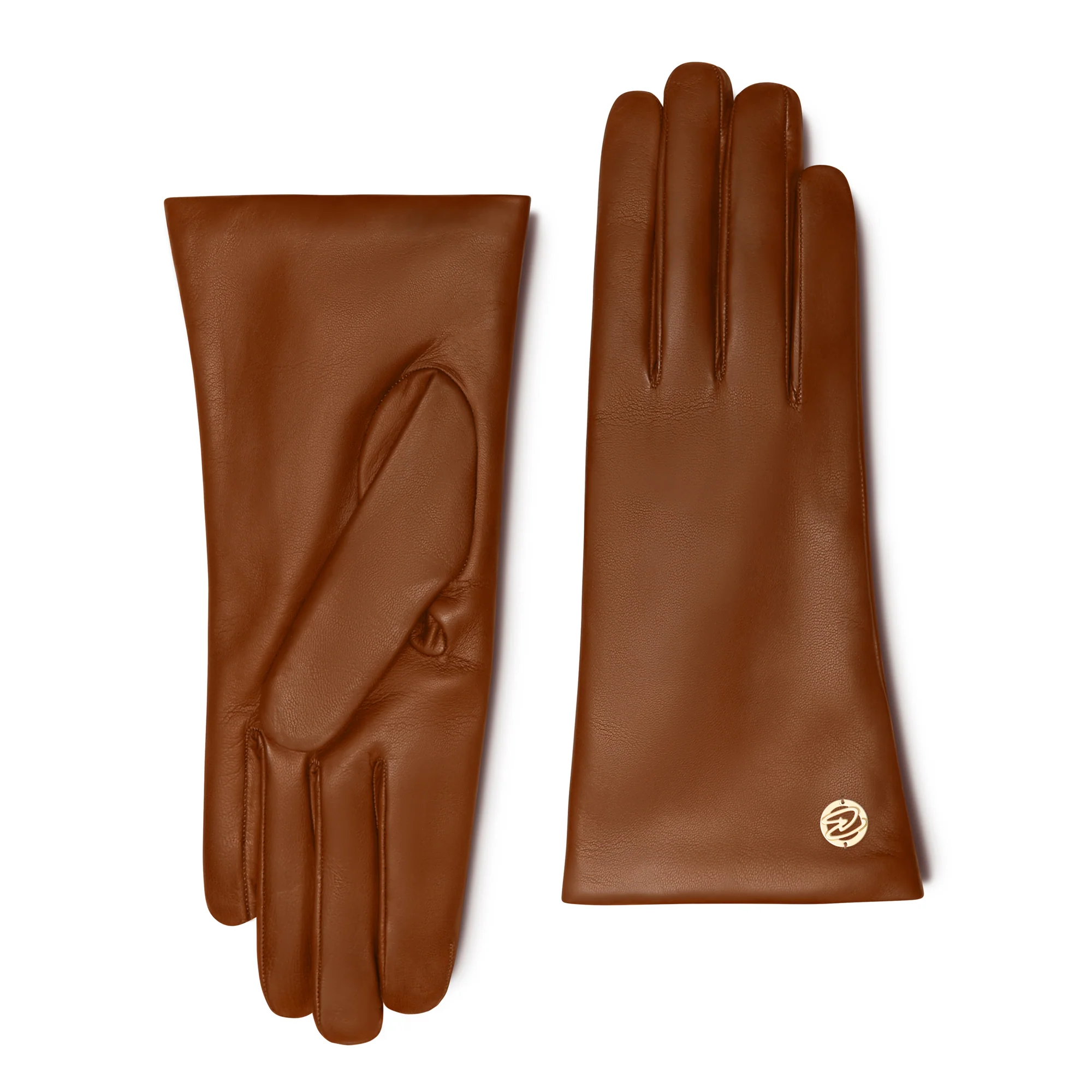 Honoré Eleanor cognac goatskin leather gloves - Image 7