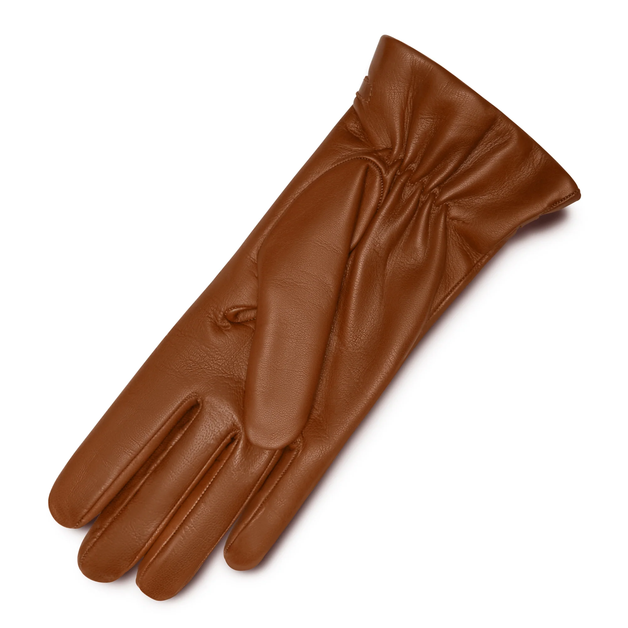 Honoré Marcelia cognac goatskin leather gloves - Image 3