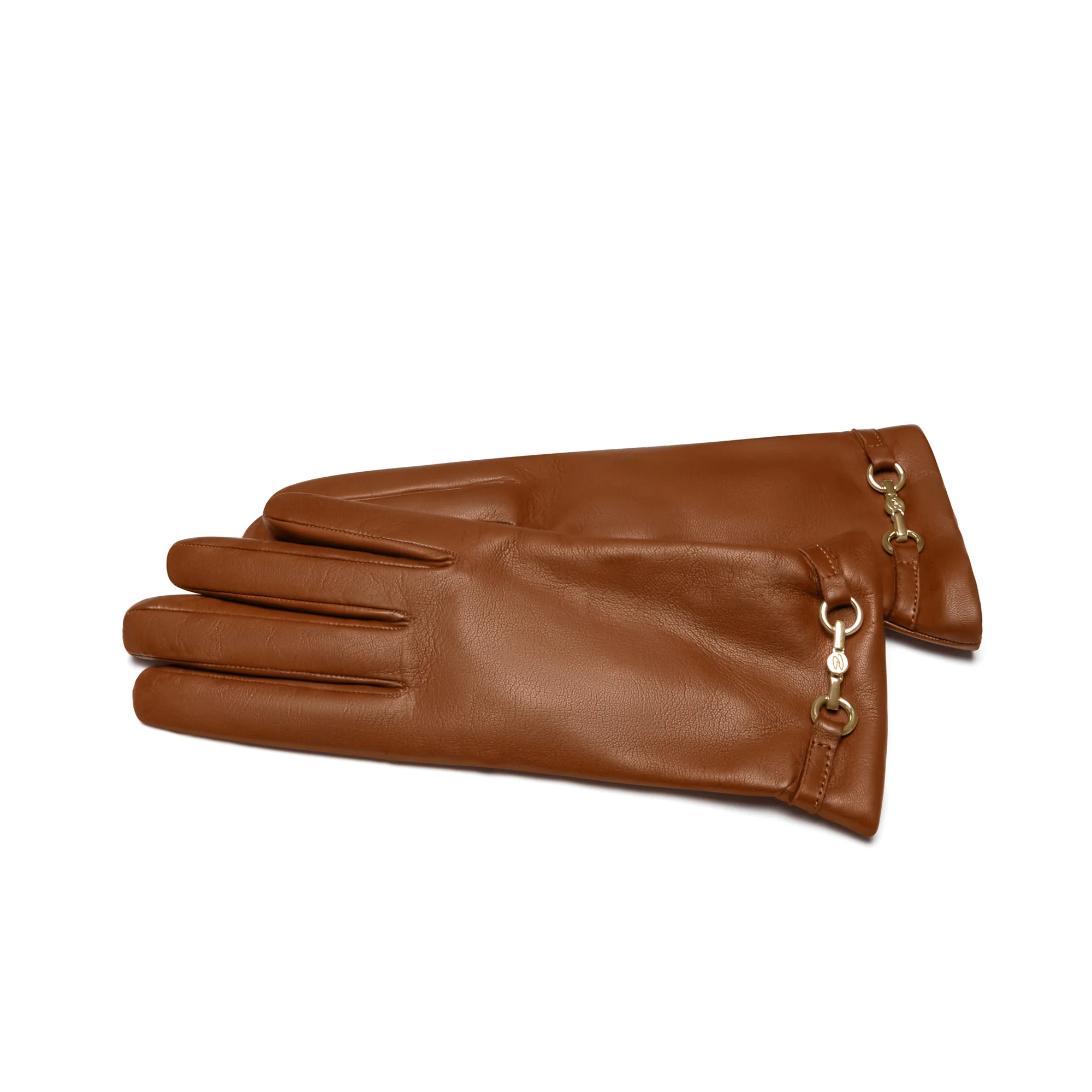 Honoré Marcelia cognac goatskin leather gloves - Image 4