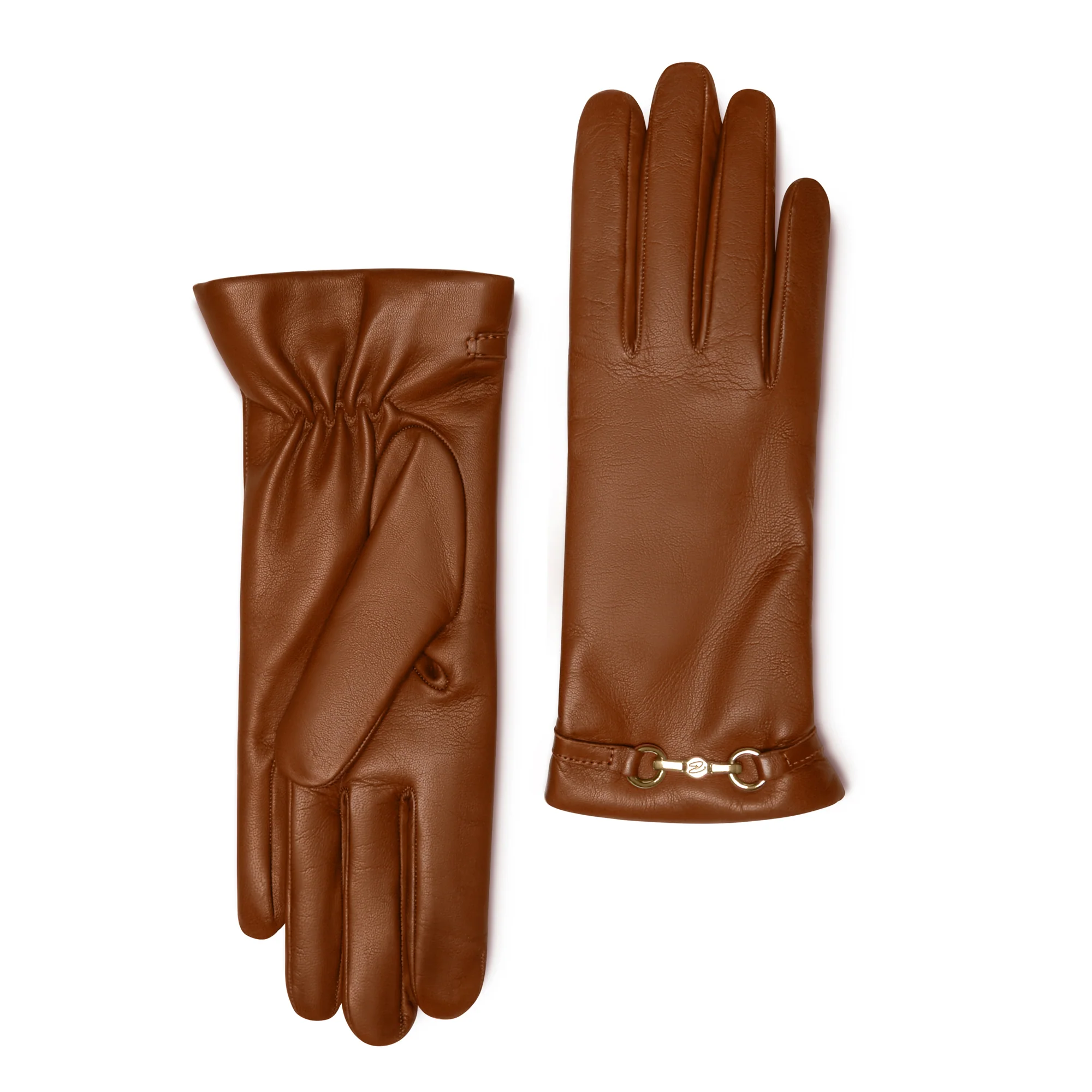 Honoré Marcelia cognac goatskin leather gloves - Image 6