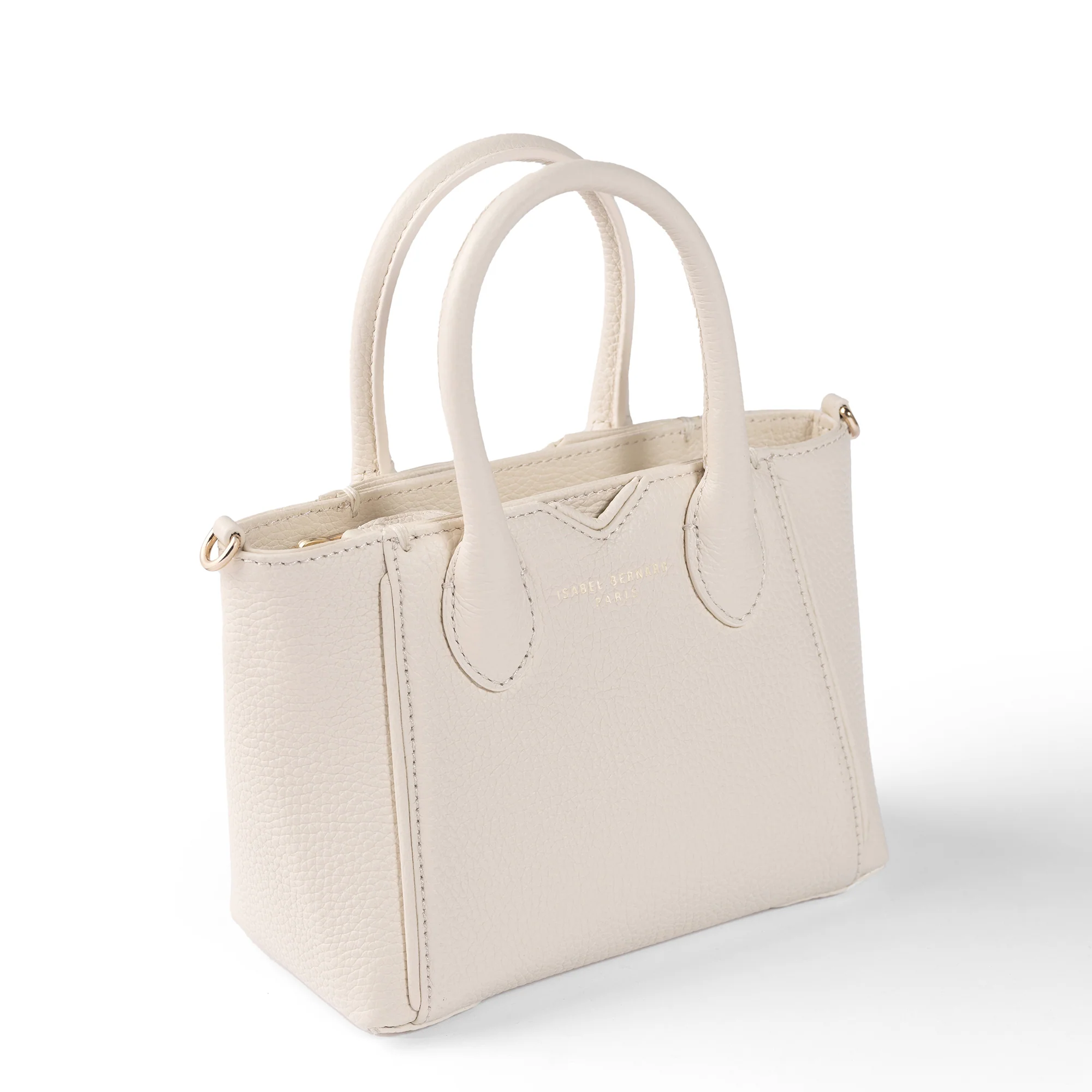Honoré Cloe Mini cream calfskin leather handbag - Image 8