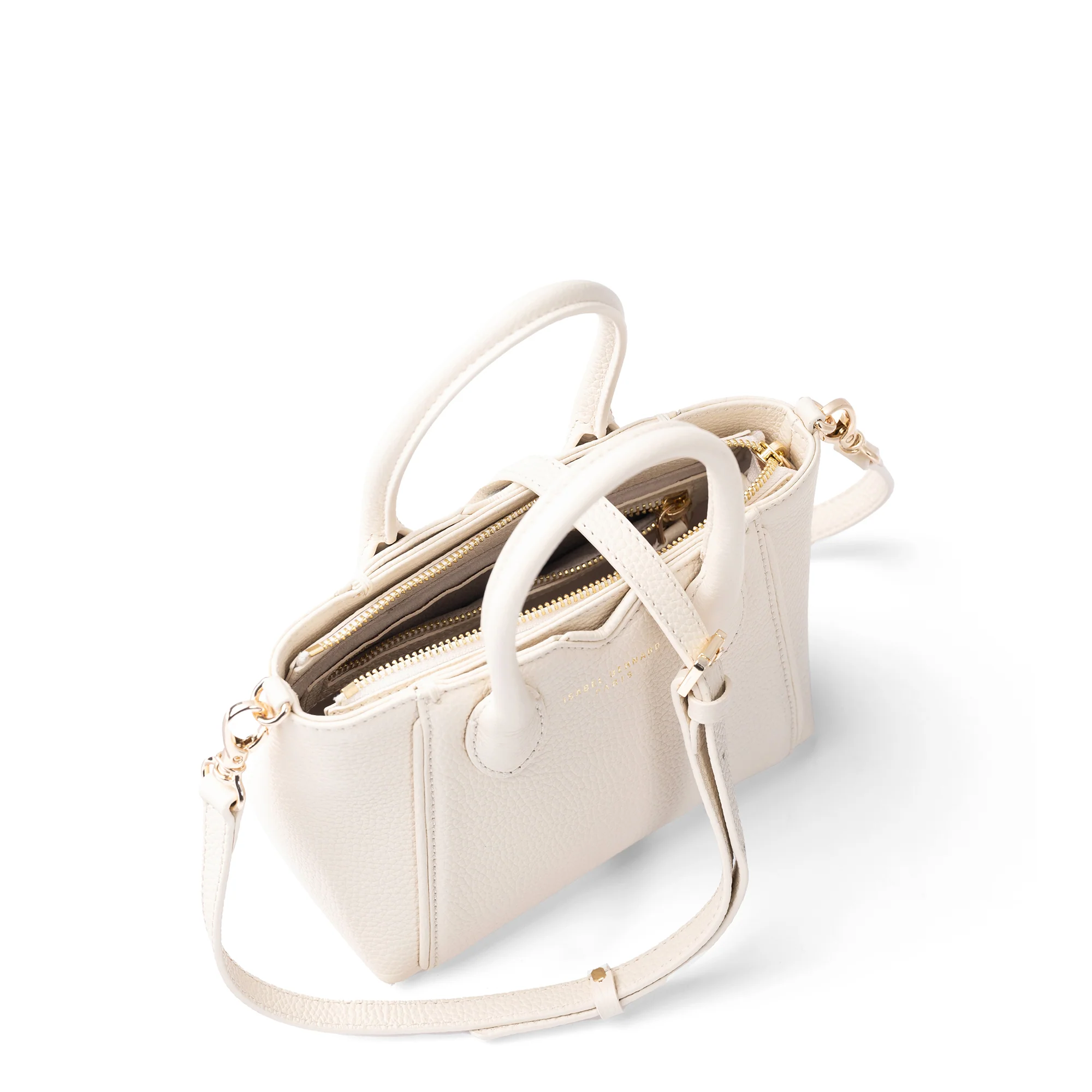 Honoré Cloe Mini cream calfskin leather handbag - Image 9