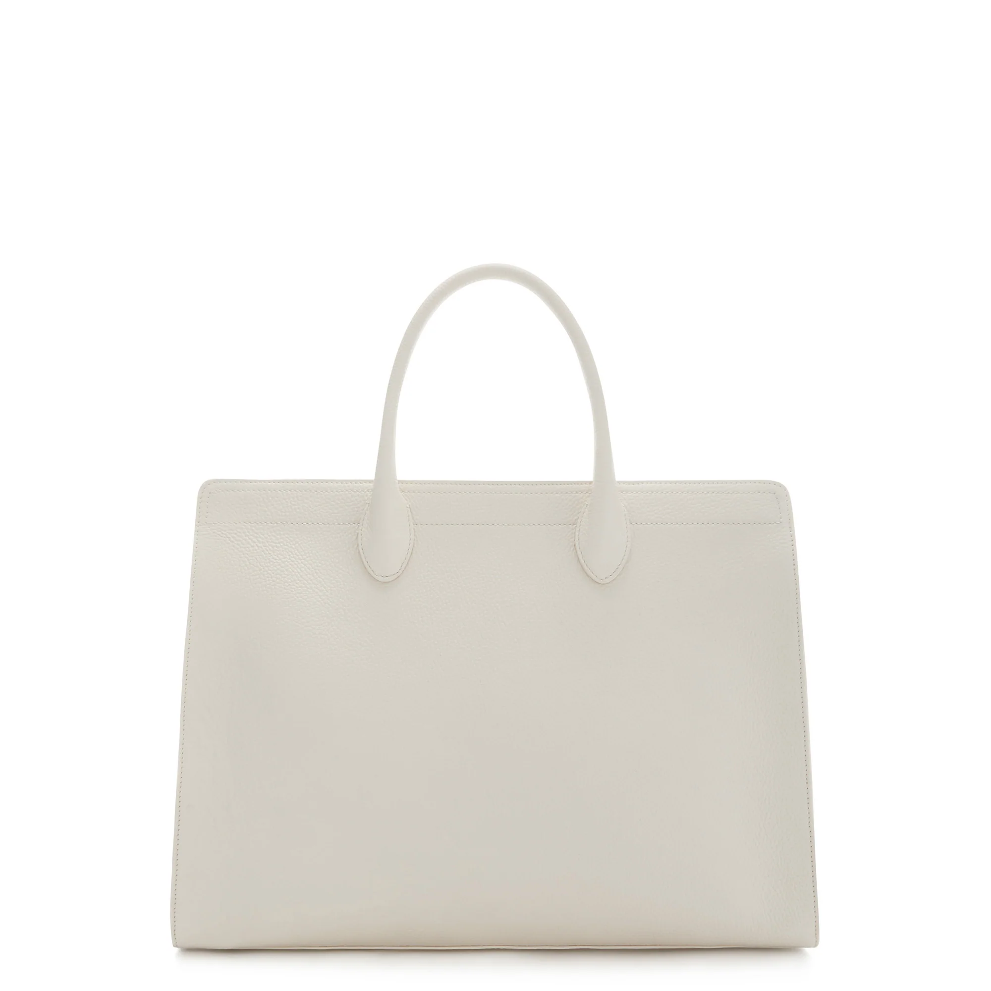 Honoré Nadine cream calfskin leather handbag with 16.4 inch laptop pocket - Image 4