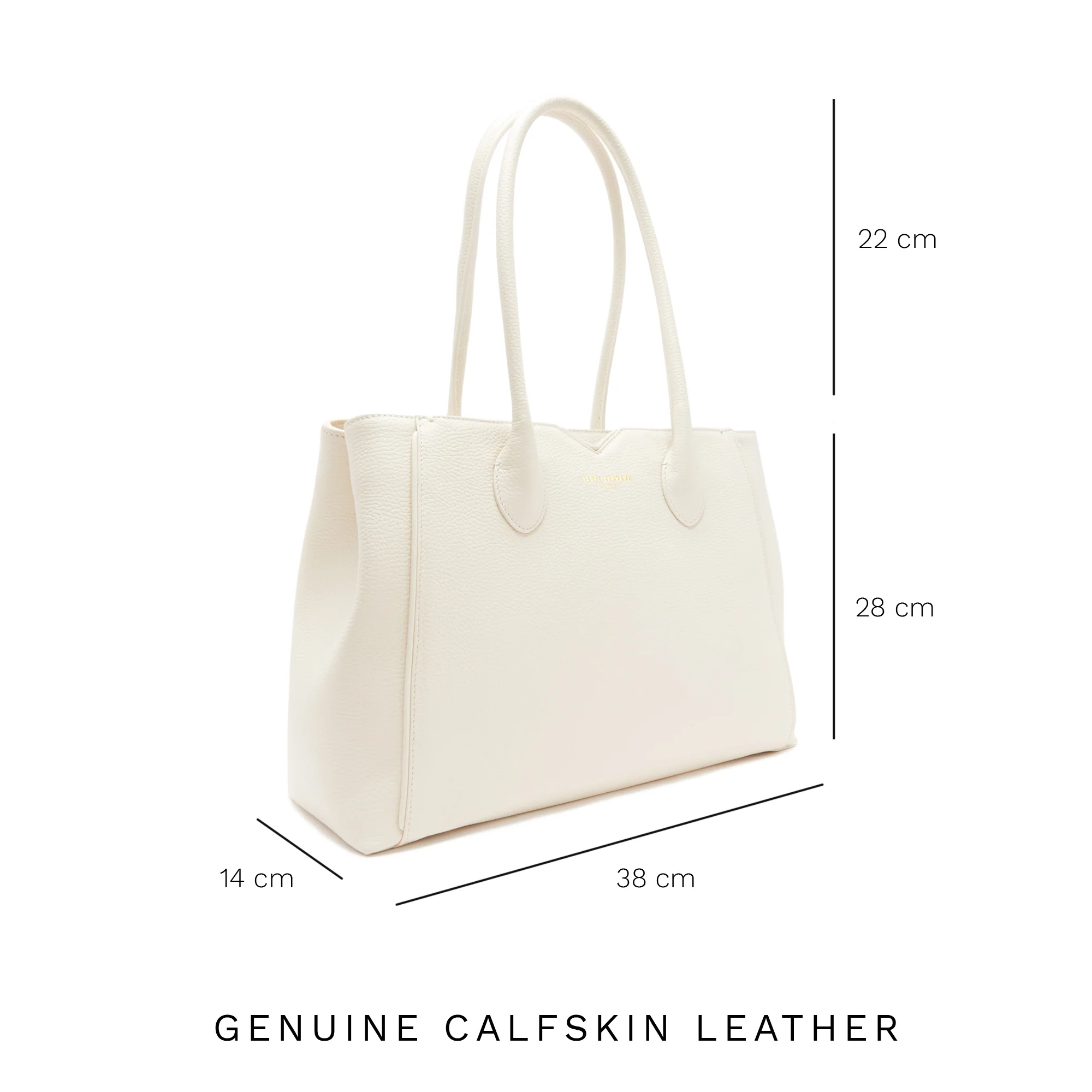 Honoré Cloe cream calfskin leather handbag - Image 8