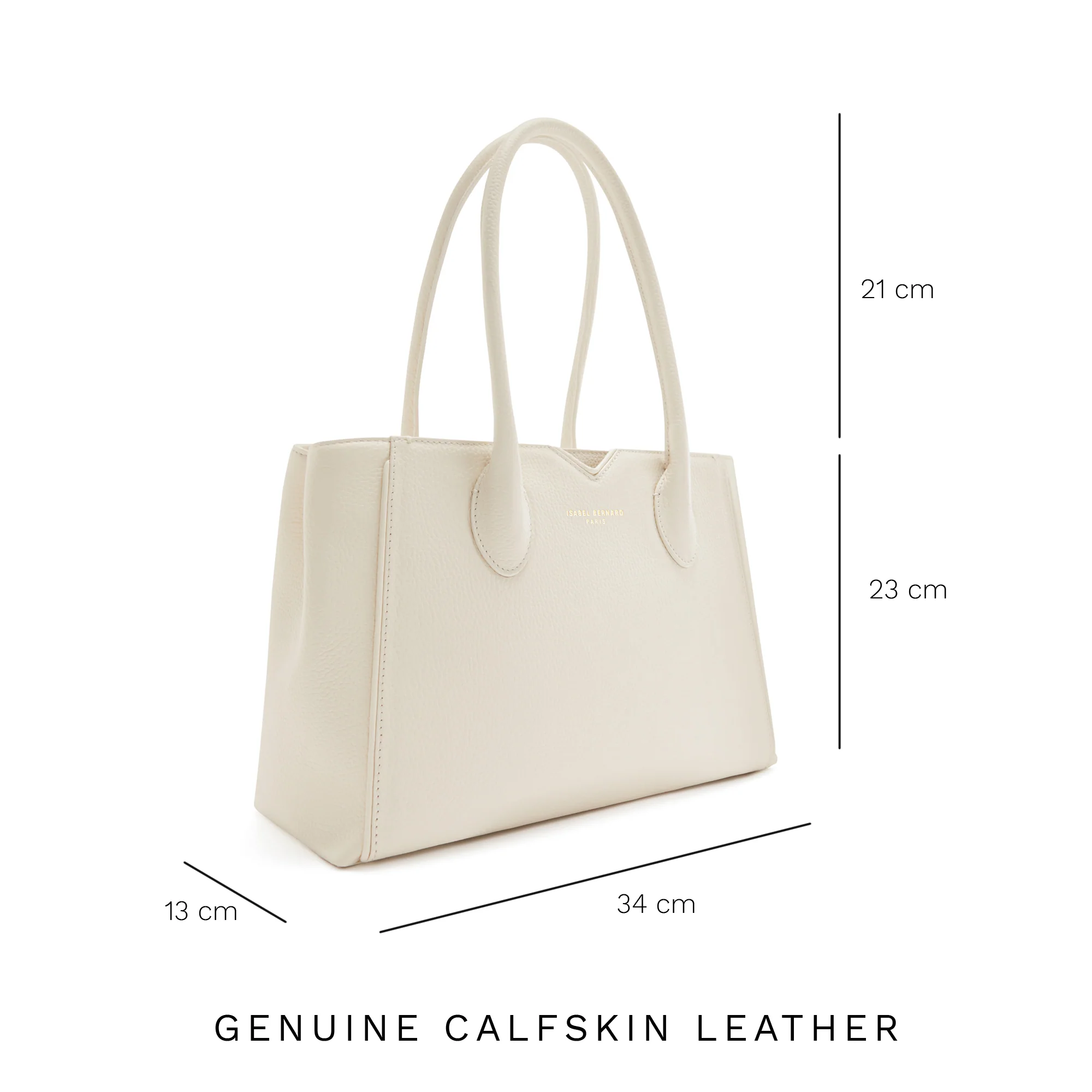 Honoré Cloe Midi cream calfskin leather handbag - Image 8