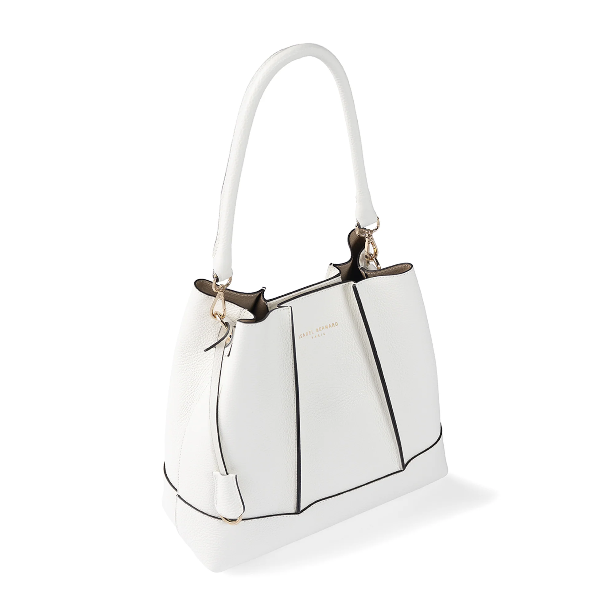 Femme Forte Macie cream calfskin leather shoulder bag - Image 8