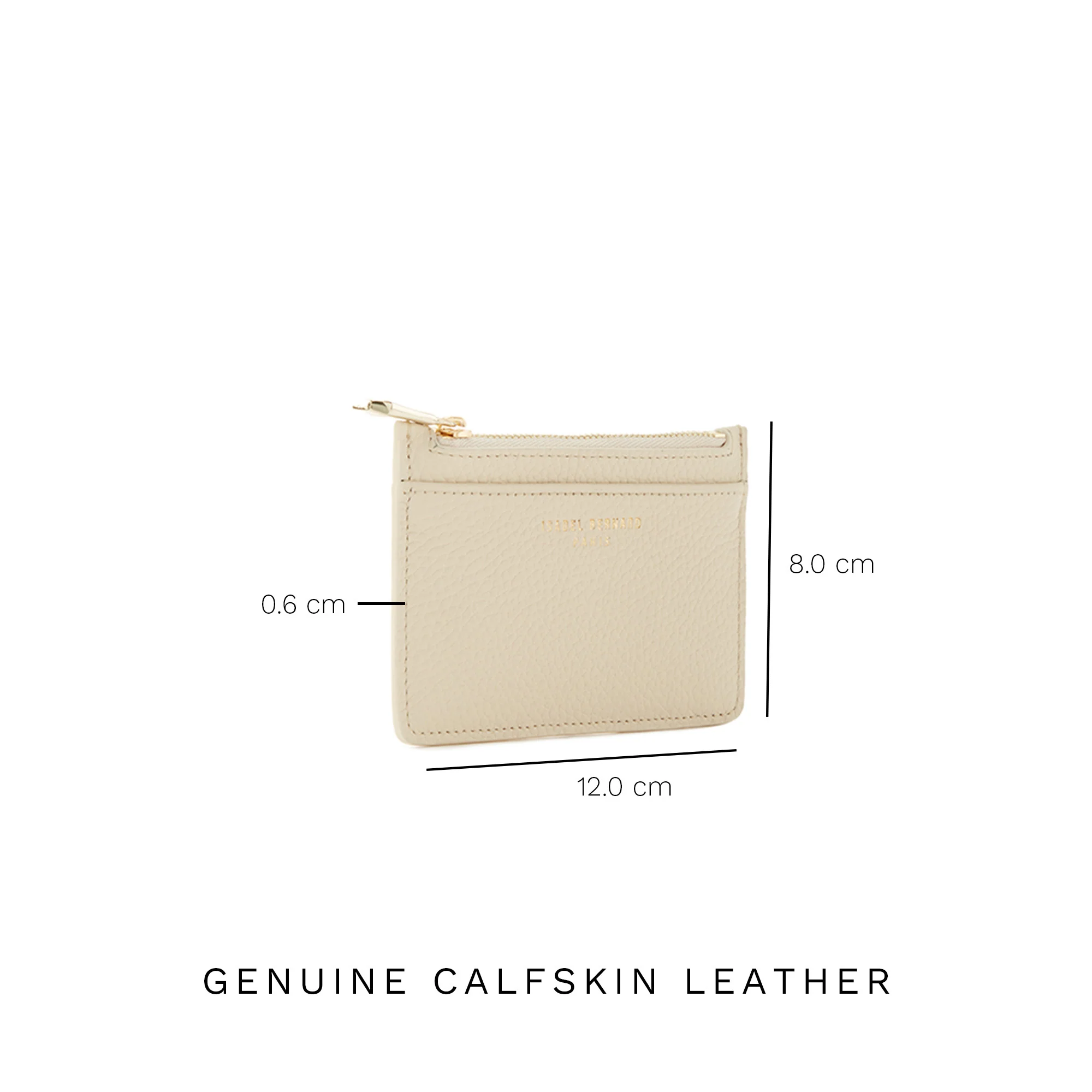 Honoré Aveline cream calfskin leather card holder - Image 9
