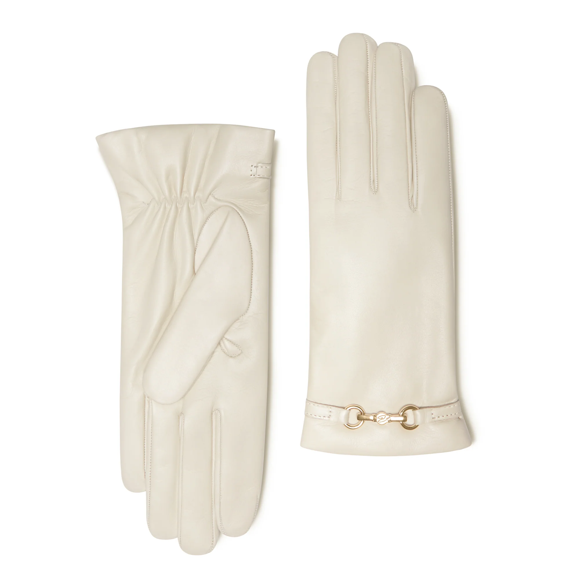 Honoré Marcelia cream goatskin leather gloves - Image 7