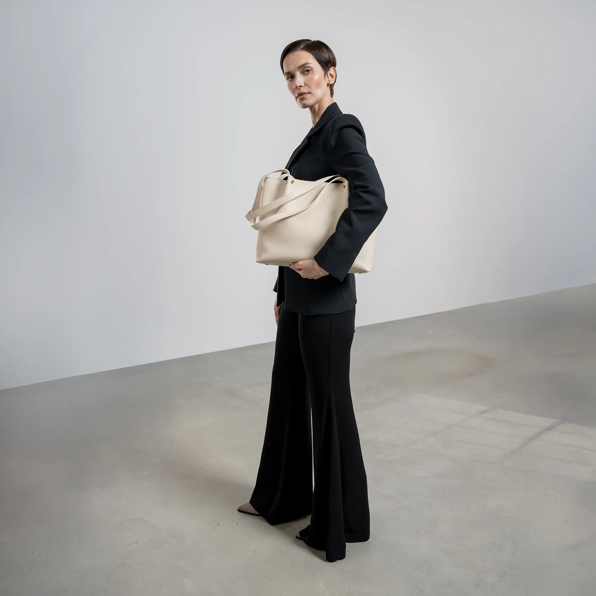 Honoré Nata cream leather shopper calfskin leather - Image 4