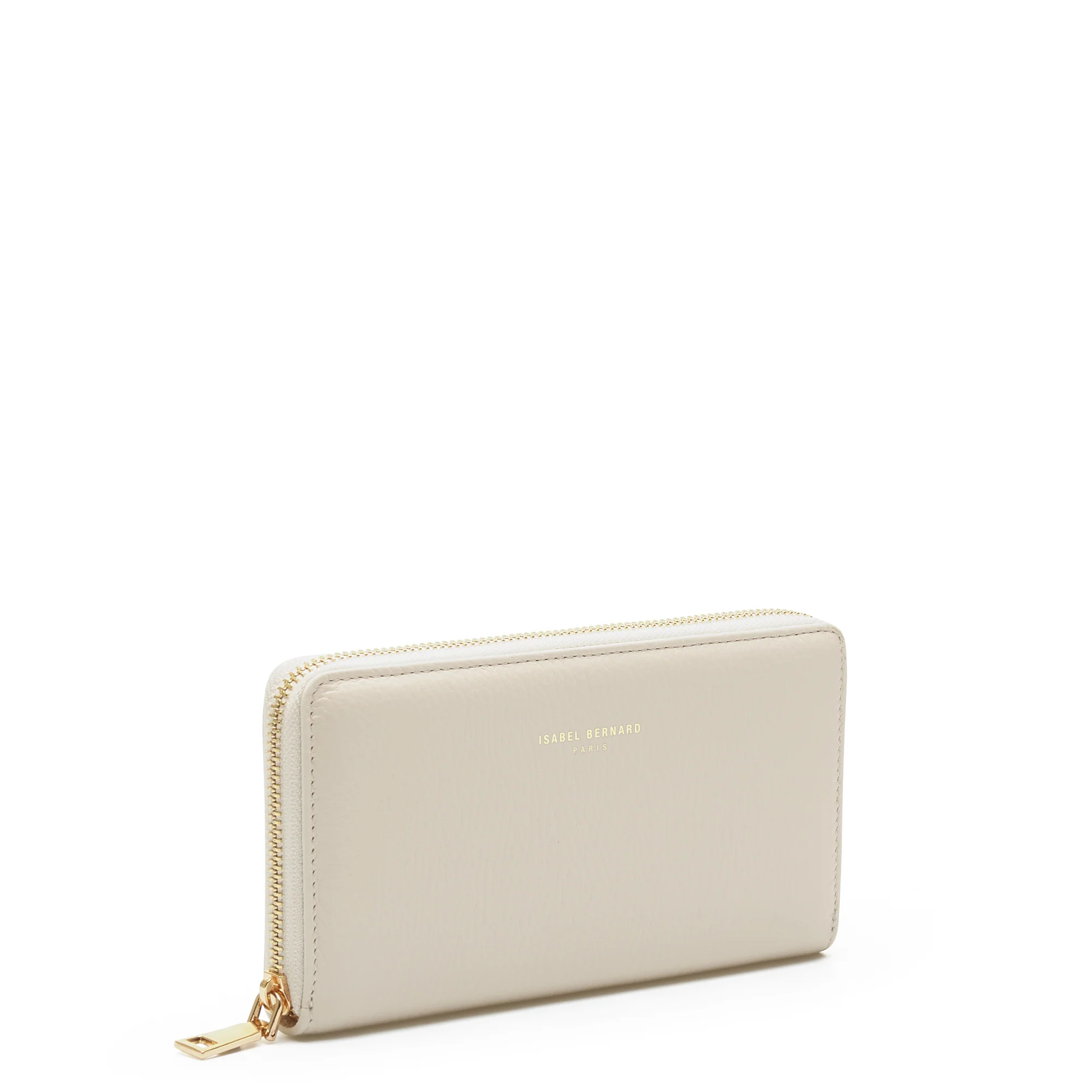 Honoré Léa cream calfskin leather zipper wallet - Image 4