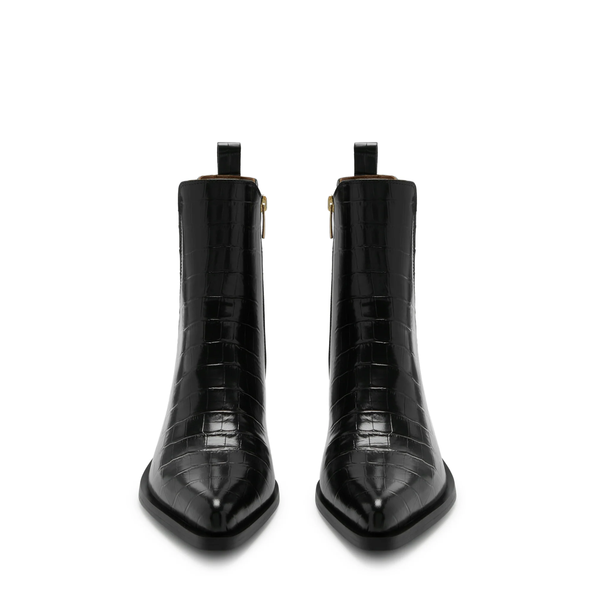 Vendôme Amandine croco black calfskin leather boots - Image 6