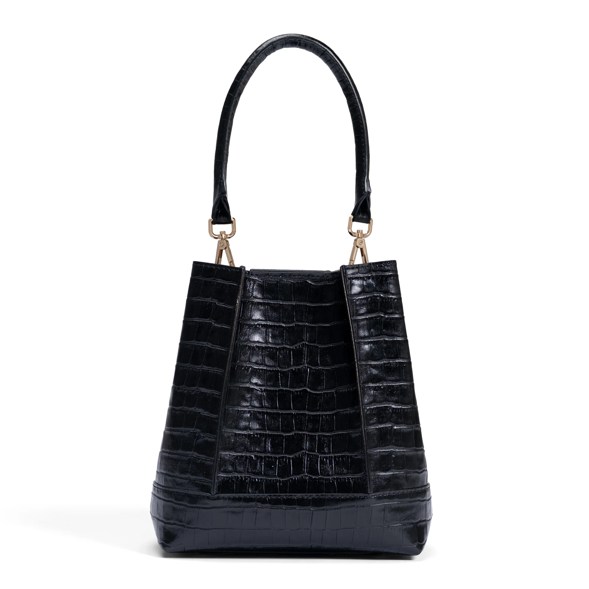 Femme Forte Minette croco black calfskin leather handbag - Image 5