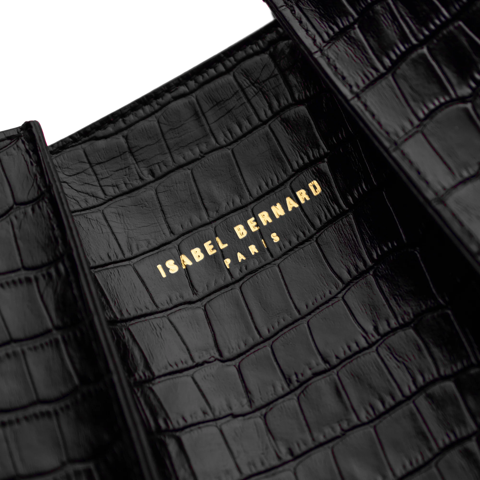 Femme Forte Macie croco black calfskin leather handbag - Image 6