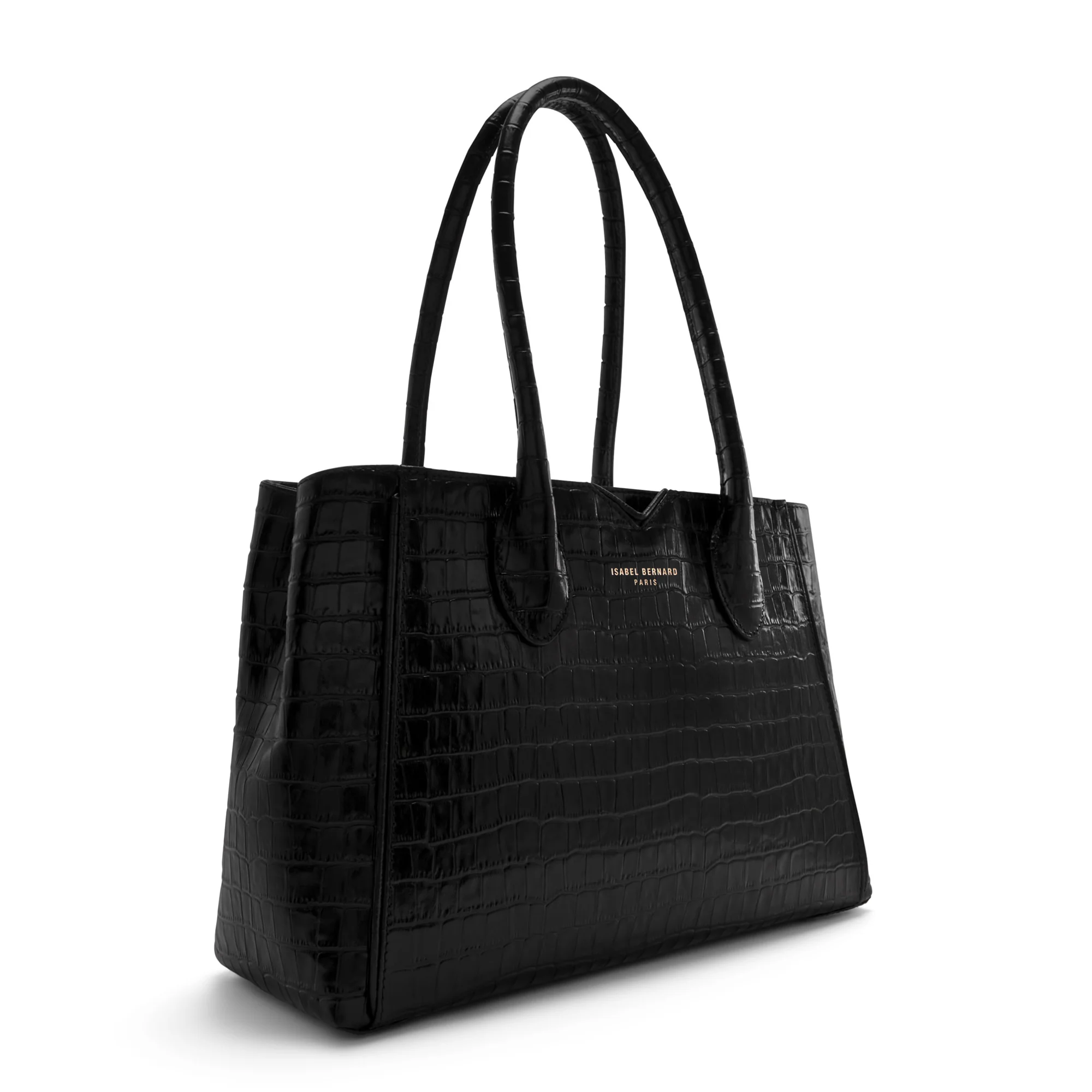 Honoré Cloe Midi croco black calfskin leather handbag - Image 4