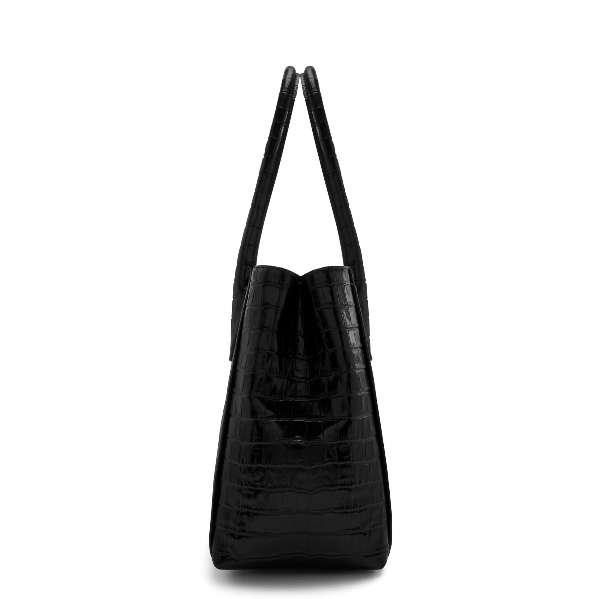 Honoré Cloe Midi croco black calfskin leather handbag - Image 5